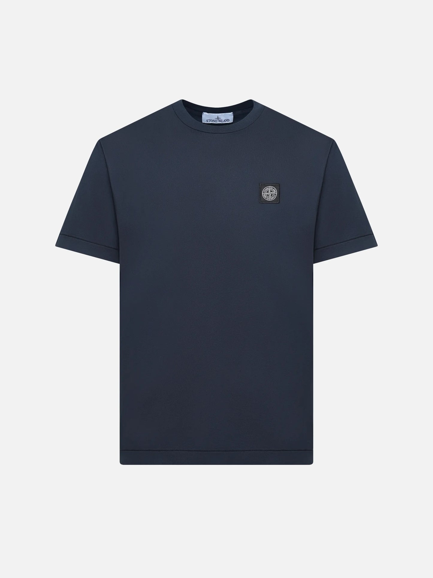 STONE ISLAND - Basic-T-Shirt mit Logo-Patch für Herren in Navyblau - Navy blue