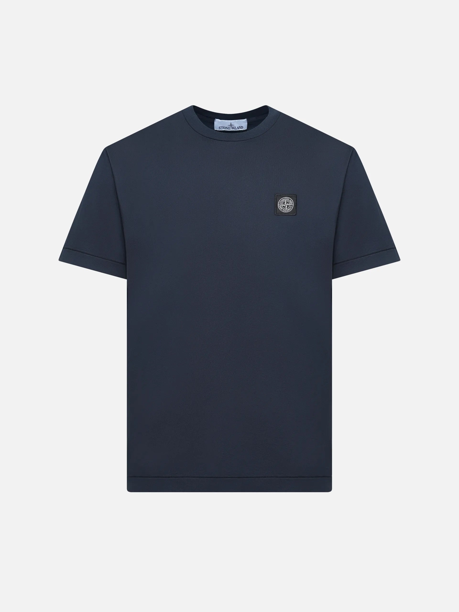 STONE ISLAND - Basic-T-Shirt mit Logo-Patch für Herren in Navyblau - Navy blue