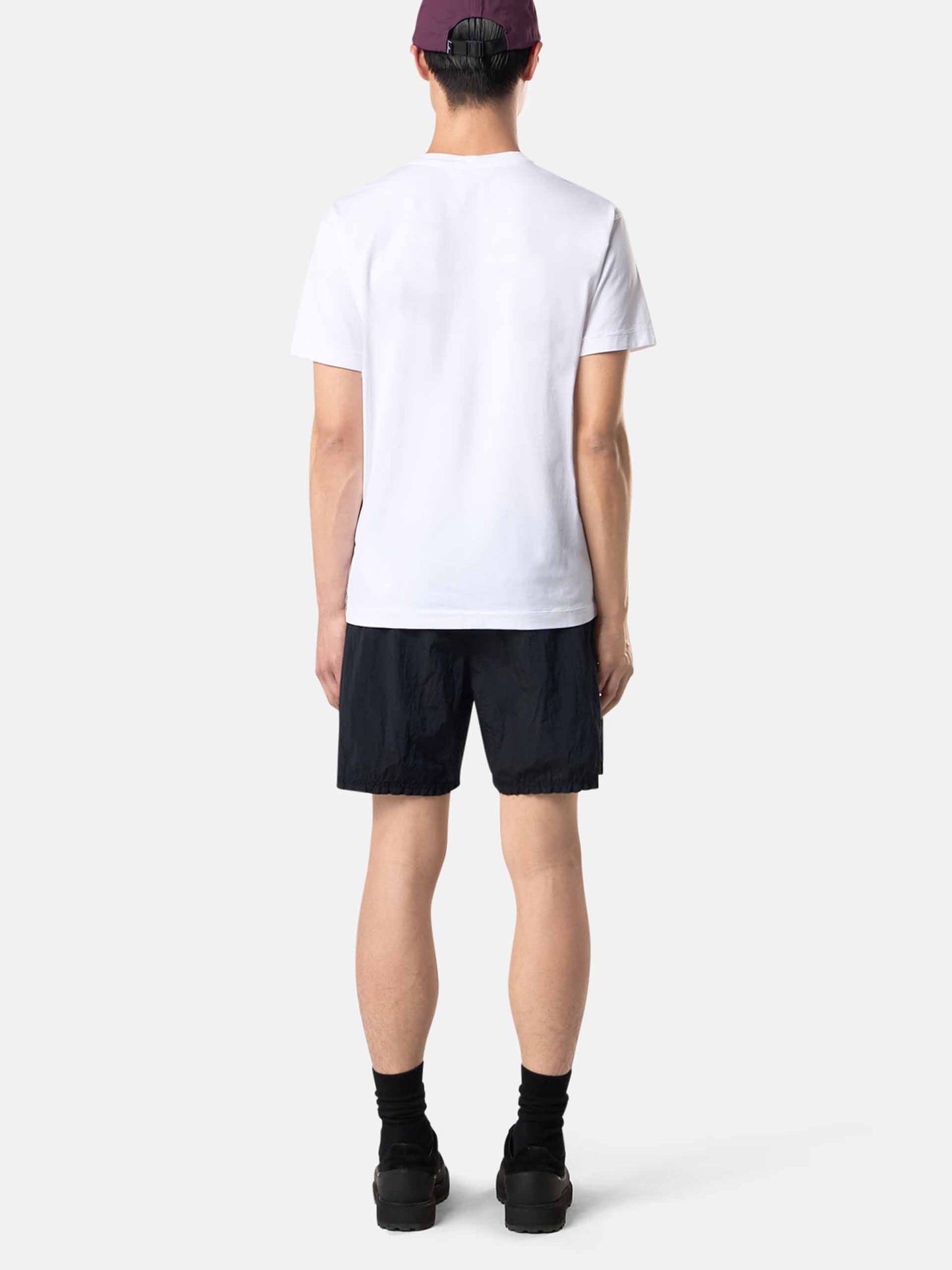 STONE ISLAND - Basic-T-Shirt mit Logo-Patch für Herren in Weiß - White