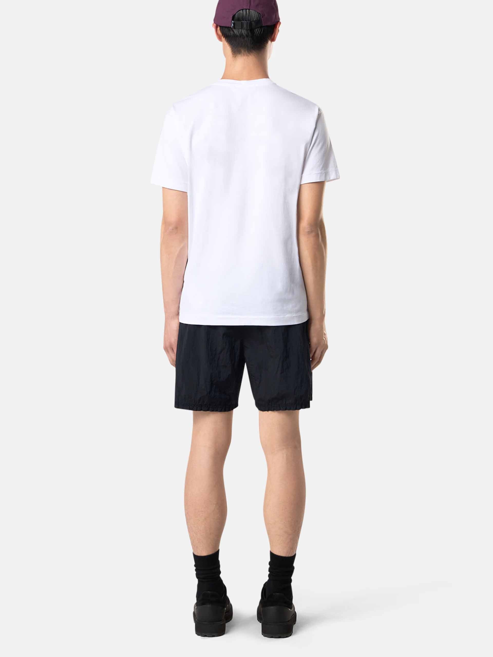 STONE ISLAND - Basic-T-Shirt mit Logo-Patch für Herren in Weiß - White