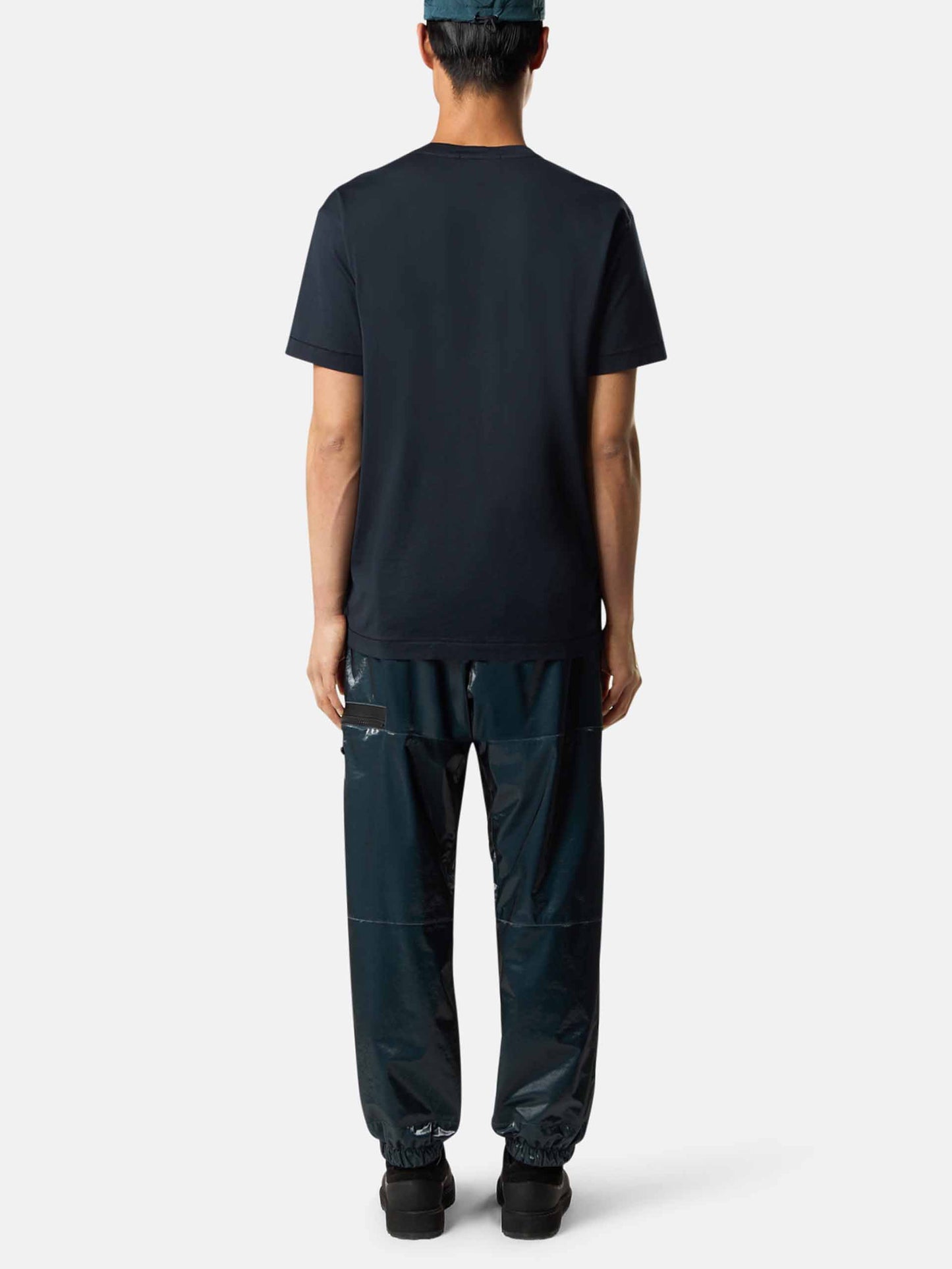 STONE ISLAND - Basic-T-Shirt mit Logo-Patch für Herren in Navyblau - Navy blue