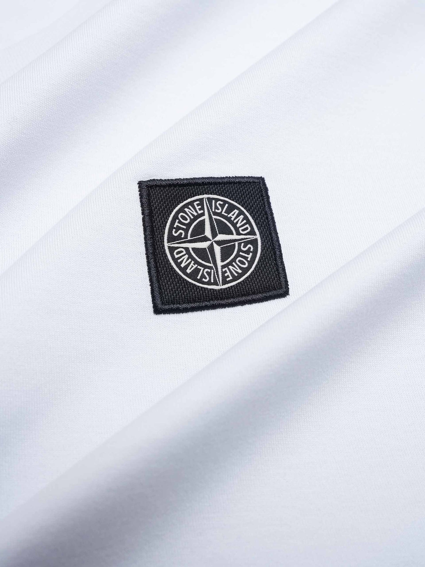 STONE ISLAND - Basic-T-Shirt mit Logo-Patch für Herren Hellblau - Light blue