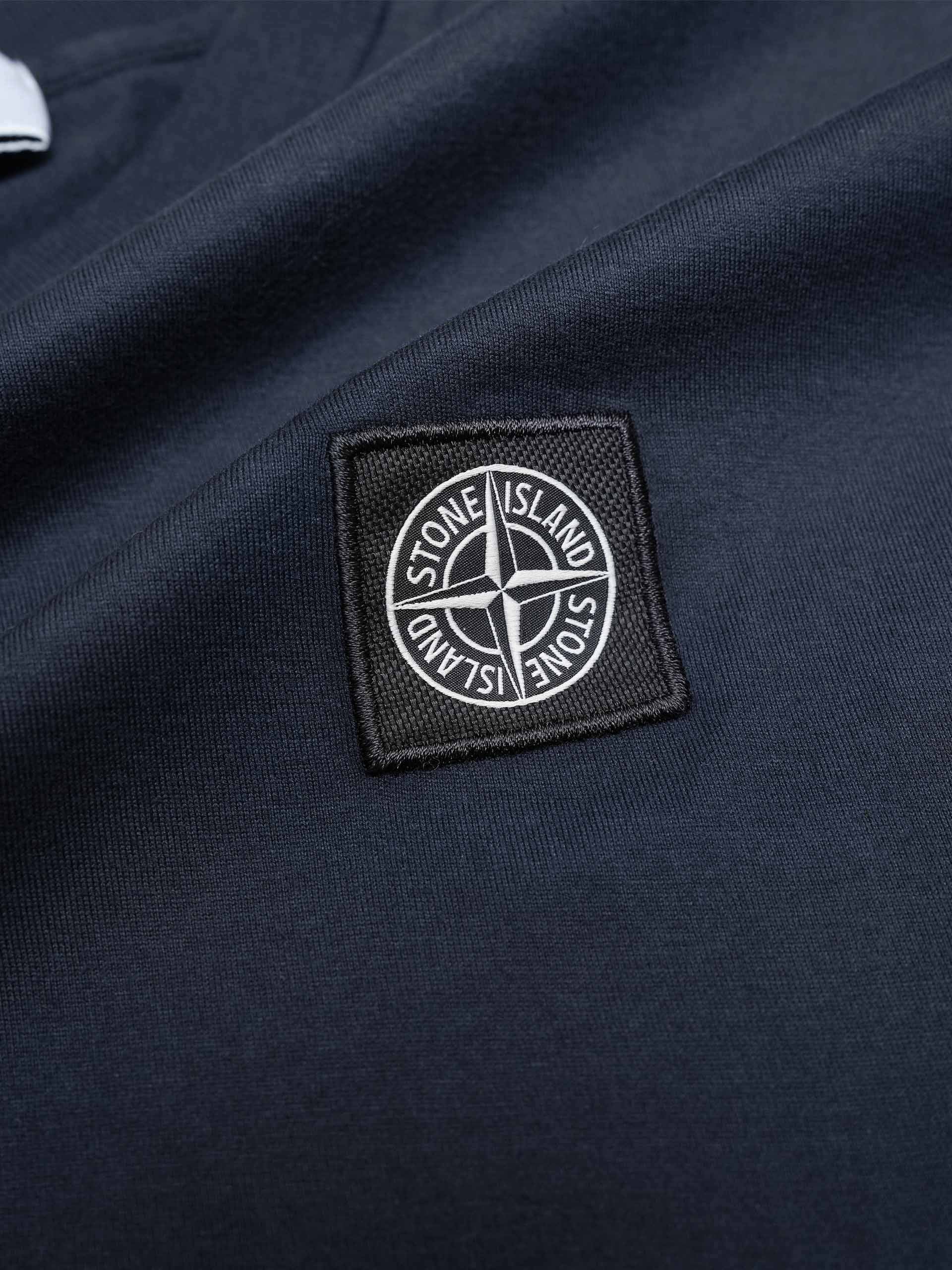 STONE ISLAND - Basic-T-Shirt mit Logo-Patch für Herren in Navyblau - Navy blue