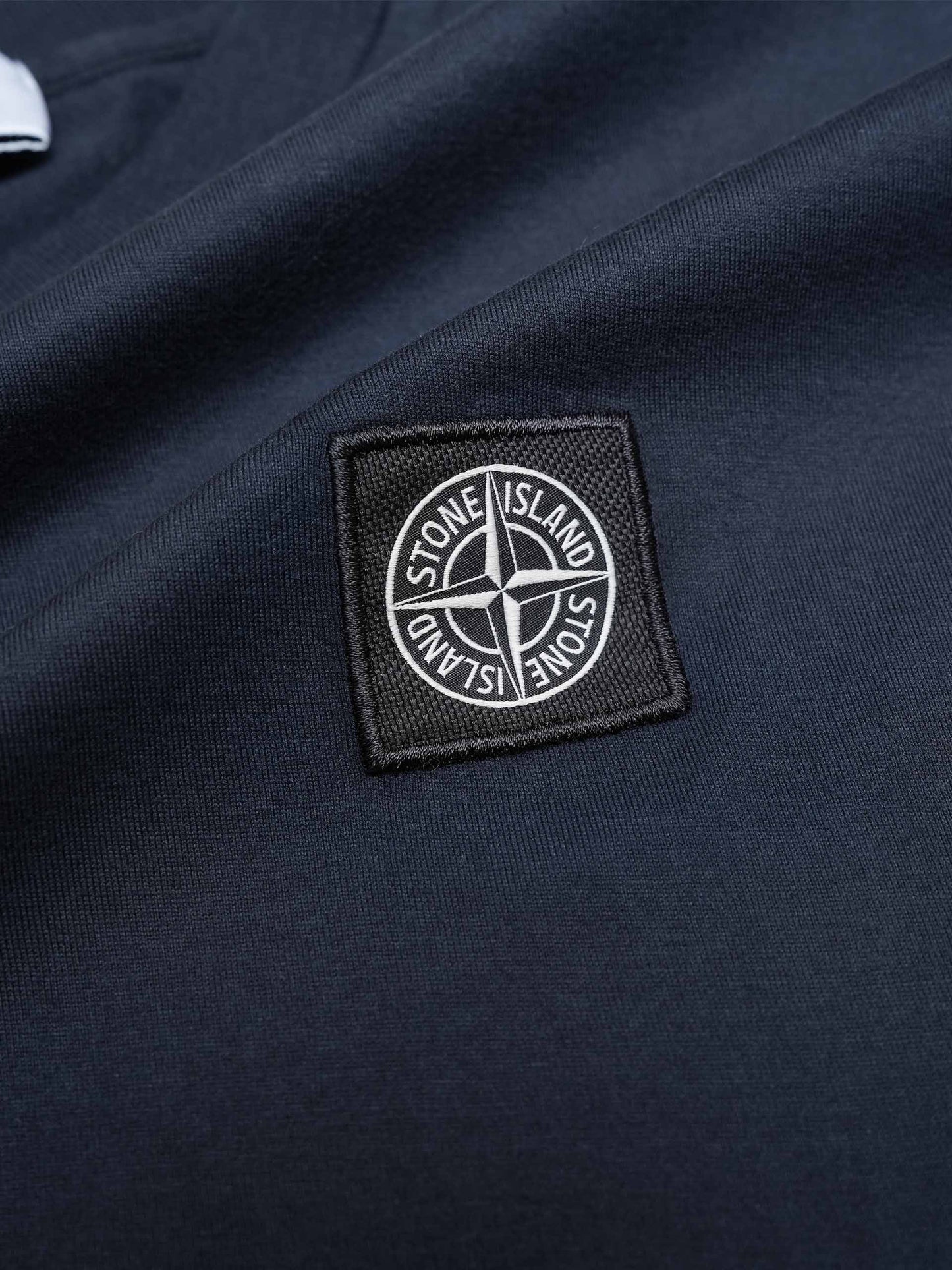 STONE ISLAND - Basic-T-Shirt mit Logo-Patch für Herren Navyblau - Navy blue