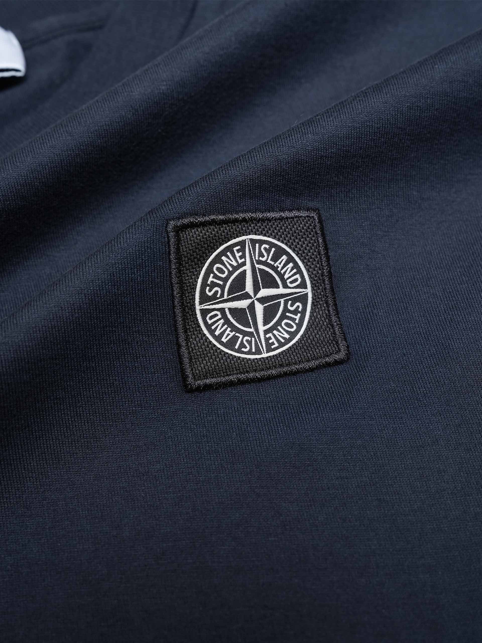 STONE ISLAND - Basic-T-Shirt mit Logo-Patch für Herren Navyblau - Navy blue
