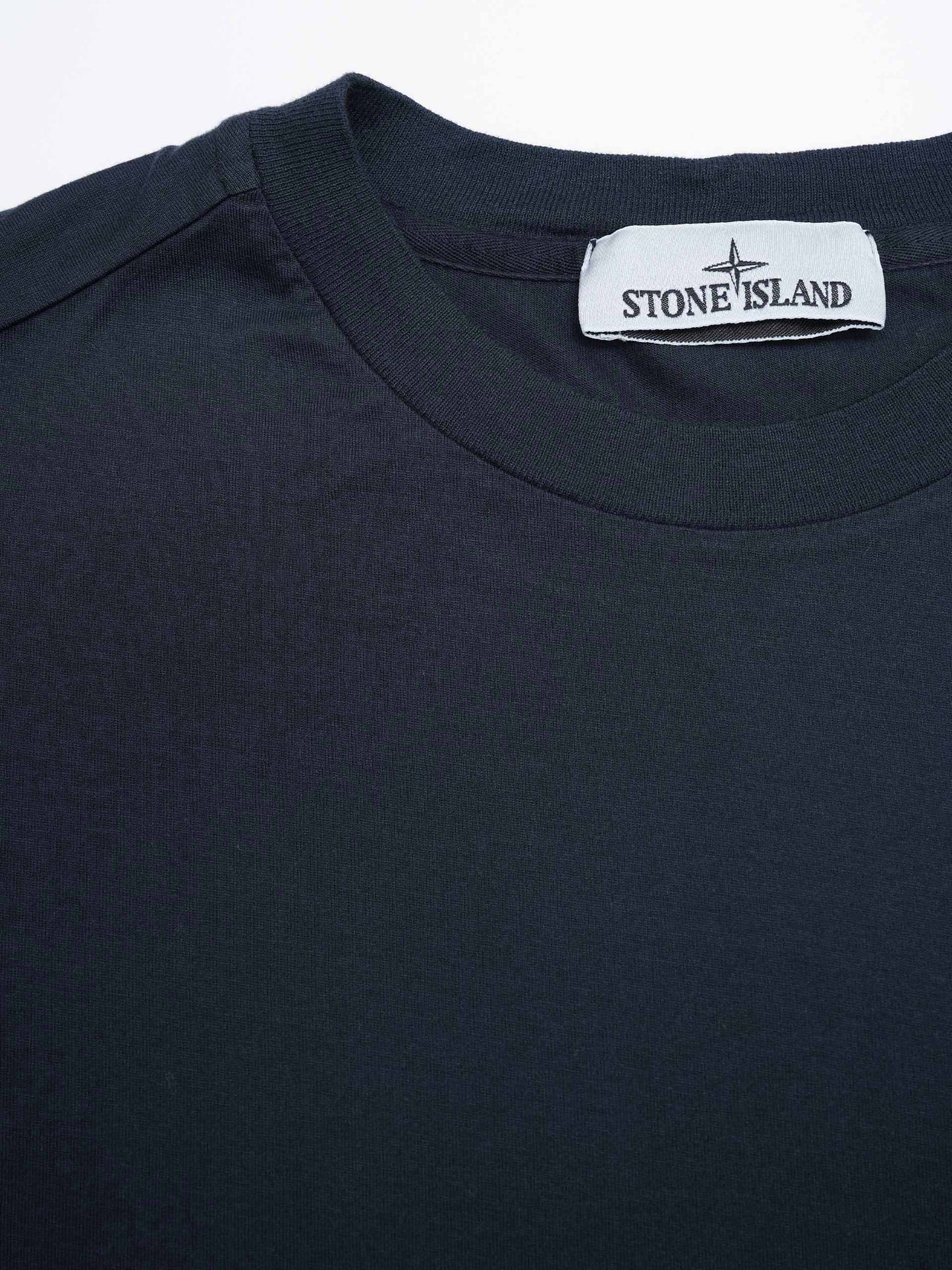 STONE ISLAND - Basic-T-Shirt mit Logo-Patch für Herren in Navyblau - Navy blue