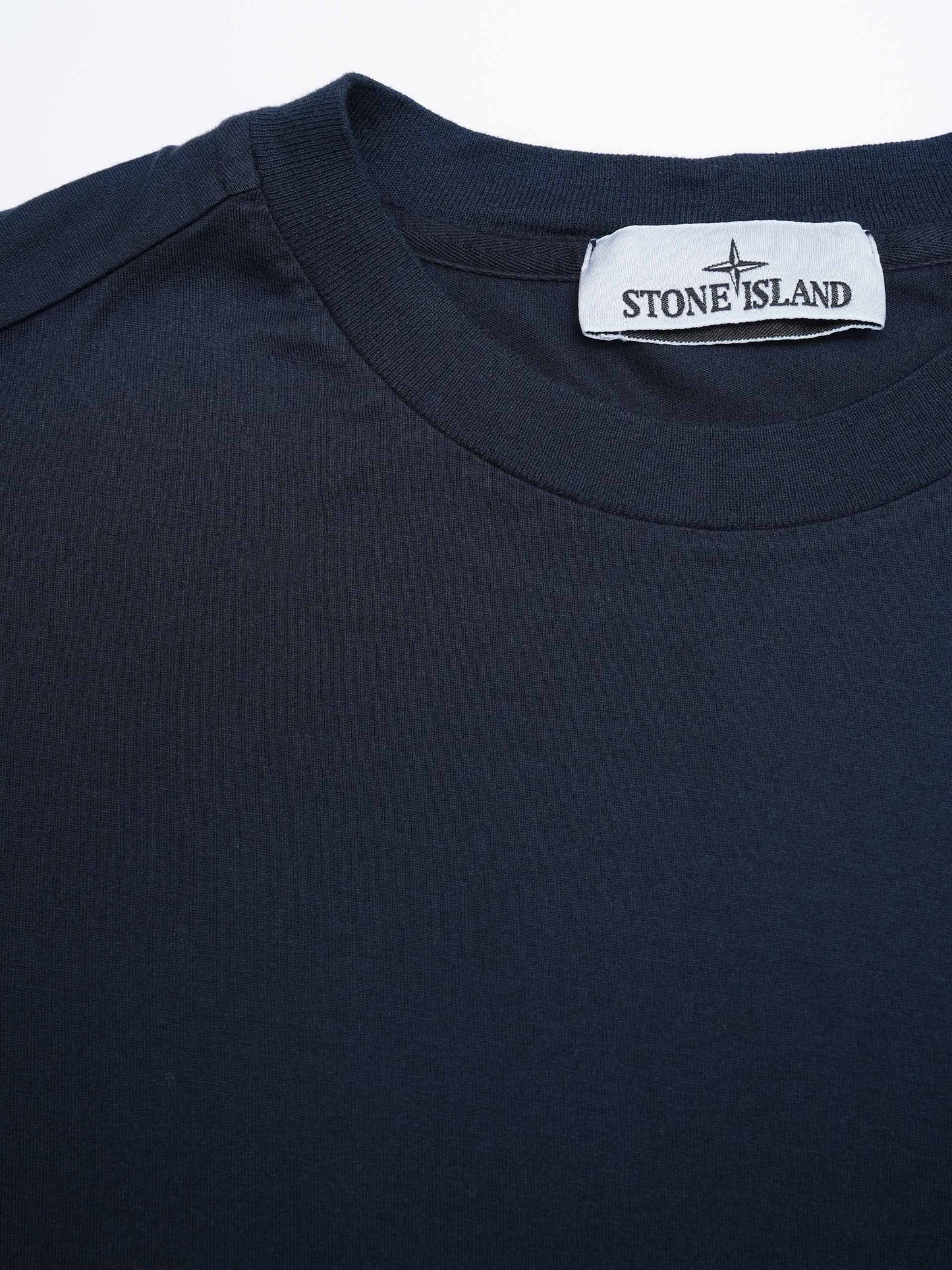 STONE ISLAND - Basic-T-Shirt mit Logo-Patch für Herren Navyblau - Navy blue