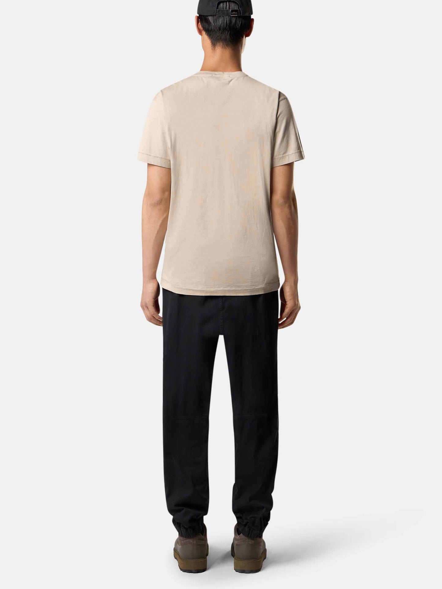 STONE ISLAND - Basic-T-Shirt mit Logo-Patch für Herren Sand-Beige - Sand Beige