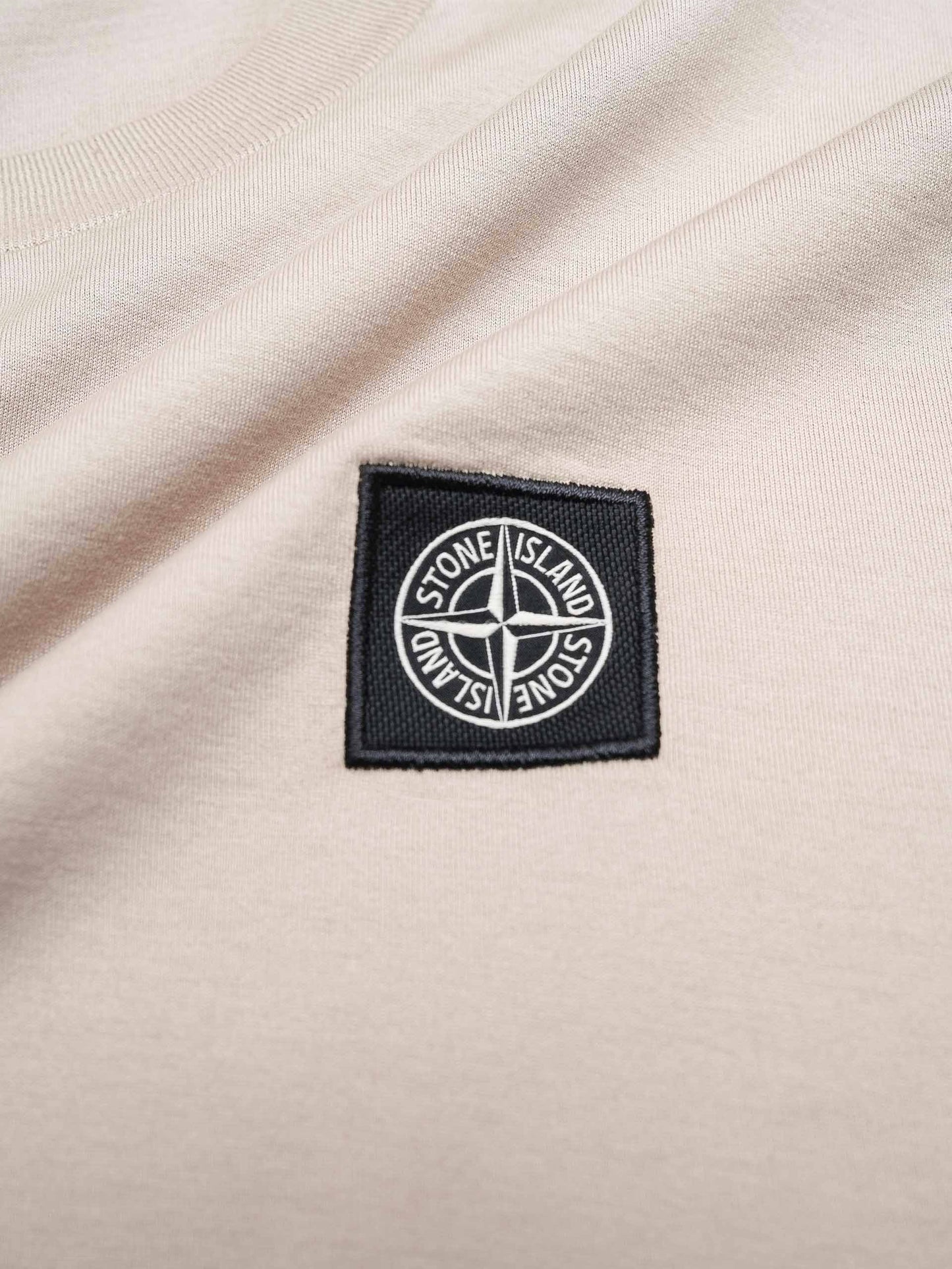 STONE ISLAND - Basic-T-Shirt mit Logo-Patch für Herren Sand-Beige - Sand Beige