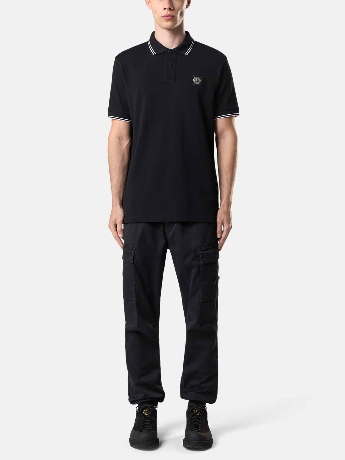 STONE ISLAND - Poloshirt mit Kompass-Patch für Herren