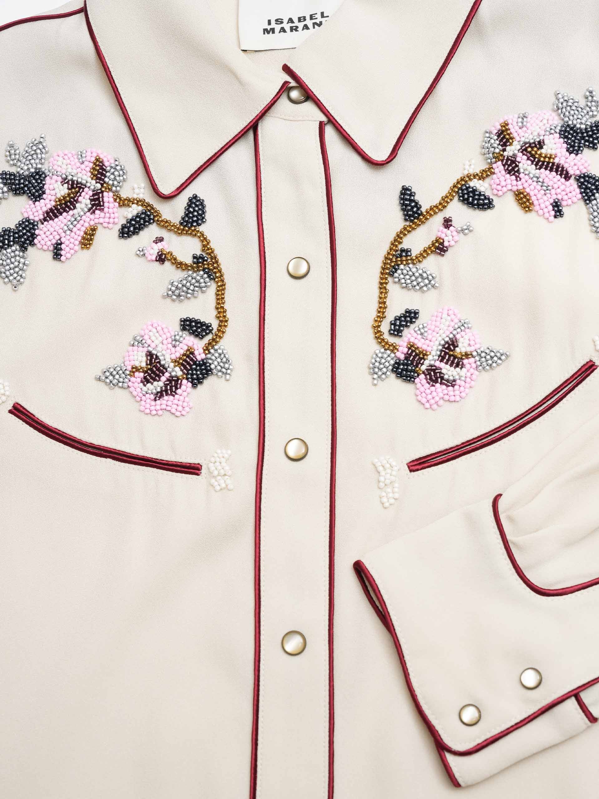 isabel marant フリル付きシャツ ISABEL MARANT（イザベル マラン）PAMIAS コットンフリルシャツ