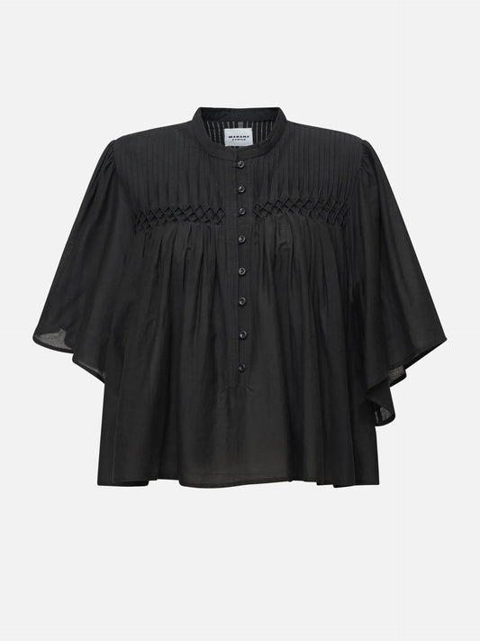 MARANT ETOILE - Top Destiny aus Baumwollvoile für Damen in Schwarz - Black