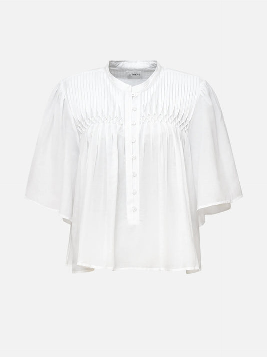 MARANT ETOILE - Top Destiny aus Baumwollvoile für Damen in Weiß - White