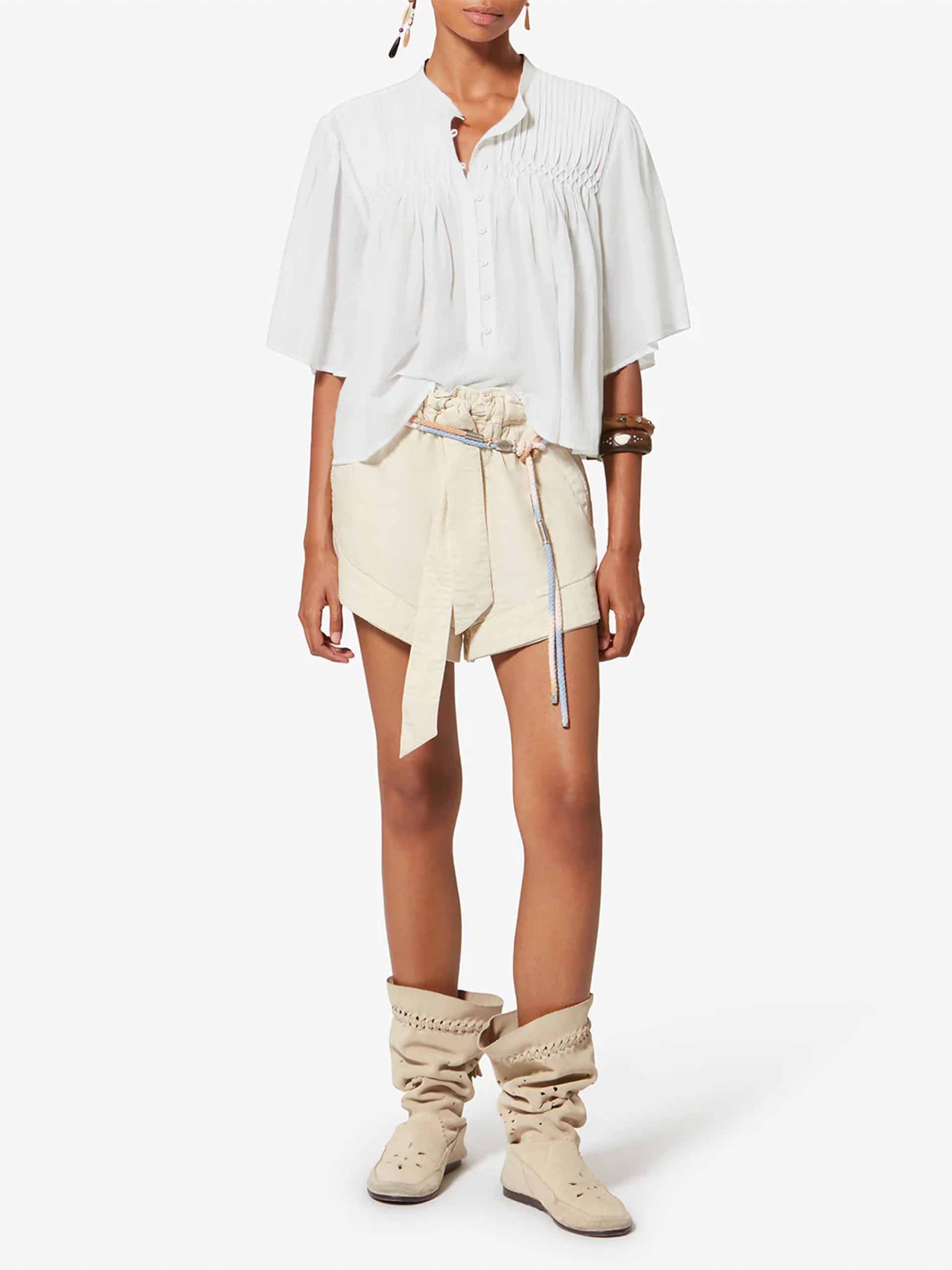 MARANT ETOILE - Top Destiny aus Baumwollvoile für Damen in Weiß - White