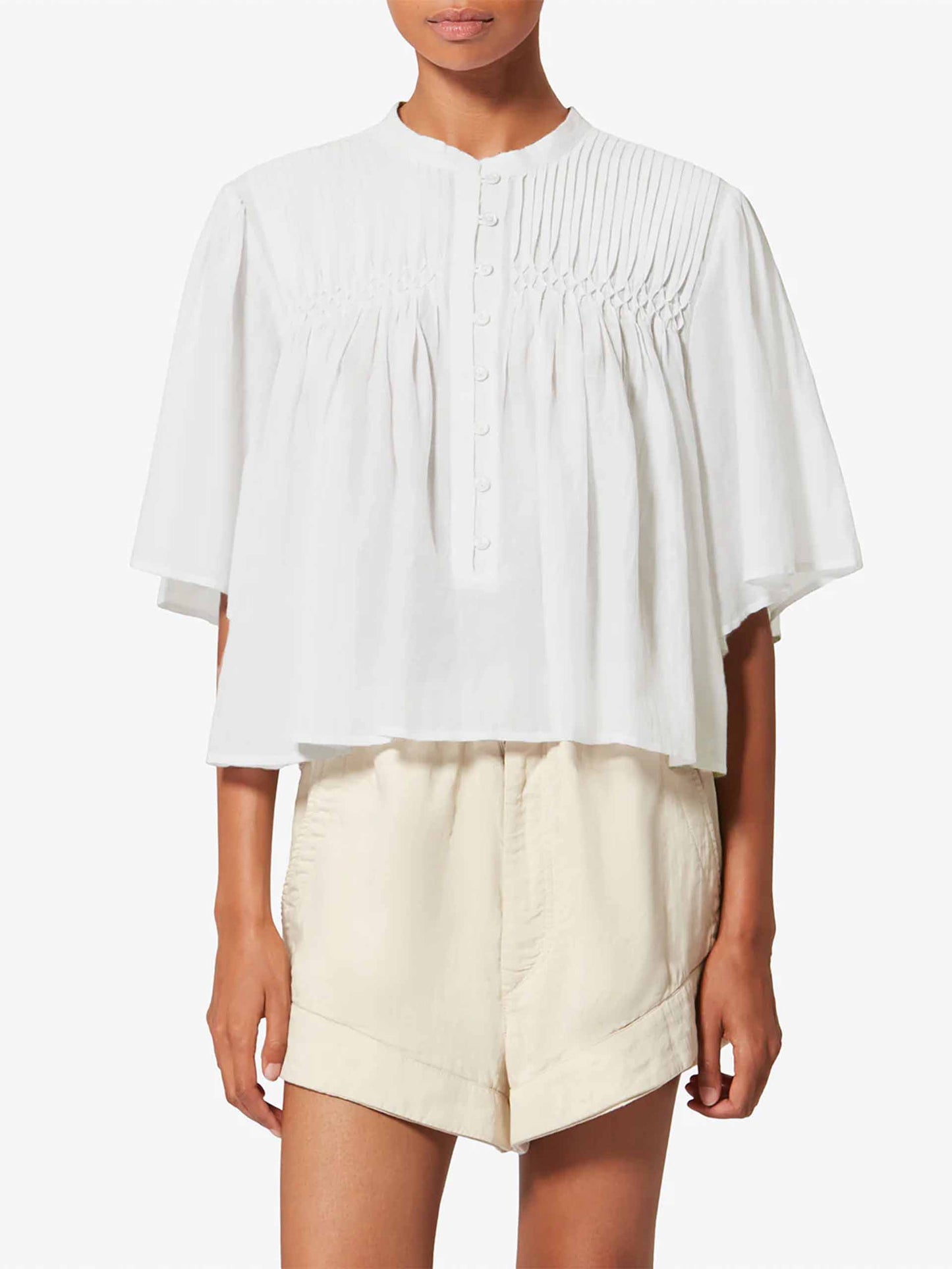 MARANT ETOILE - Top Destiny aus Baumwollvoile für Damen in Weiß - White