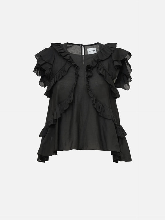 MARANT ETOILE - Top Nalou mit Volants für Damen in Schwarz - Black