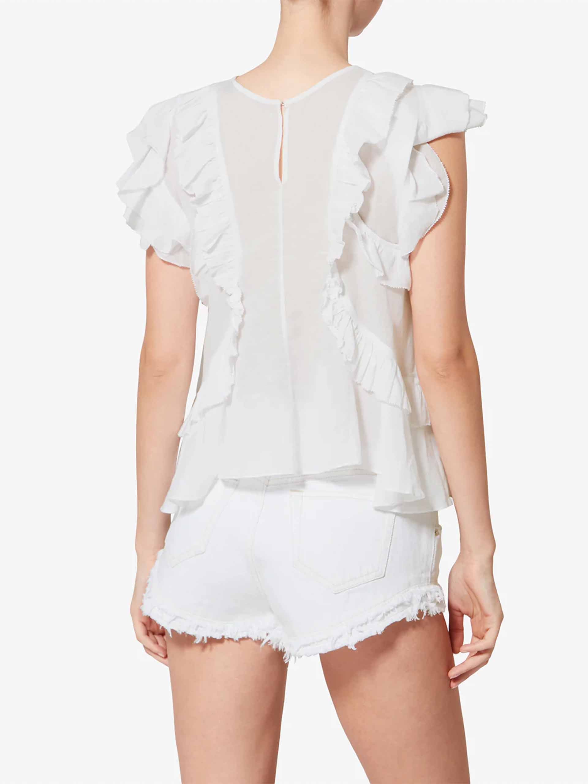 MARANT ETOILE - Top Nalou mit Volants für Damen in Weiß - White