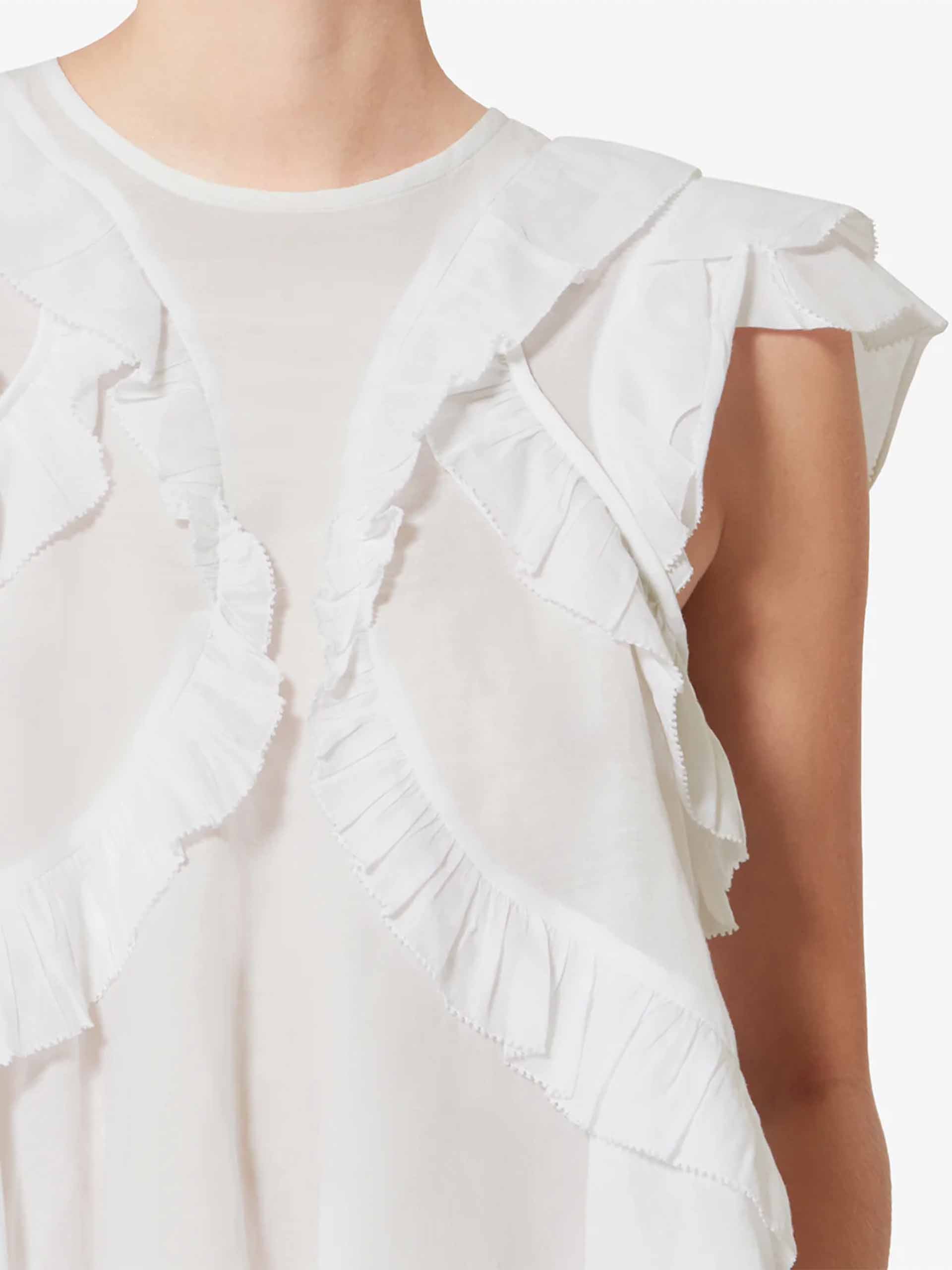 MARANT ETOILE - Top Nalou mit Volants für Damen in Weiß - White