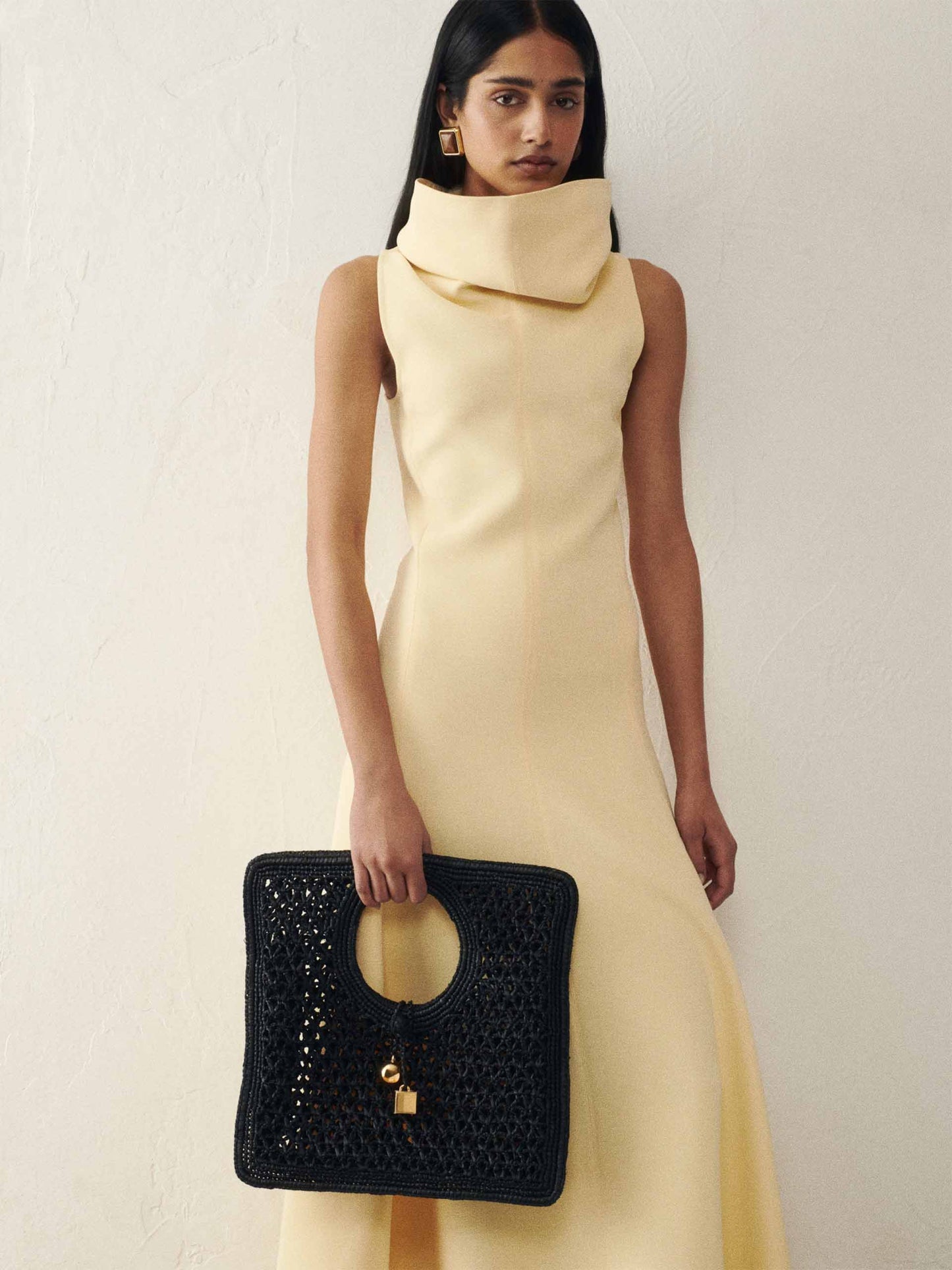 JACQUEMUS - Raffia-Bag Le Petit Carré Spiaggia