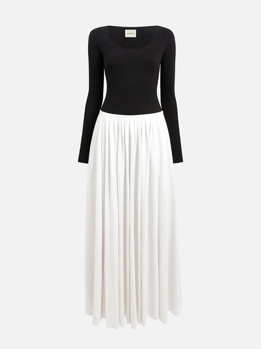 KHAITE - Maxikleid Carlotta für Damen in Schwarz und Weiß - White and Black