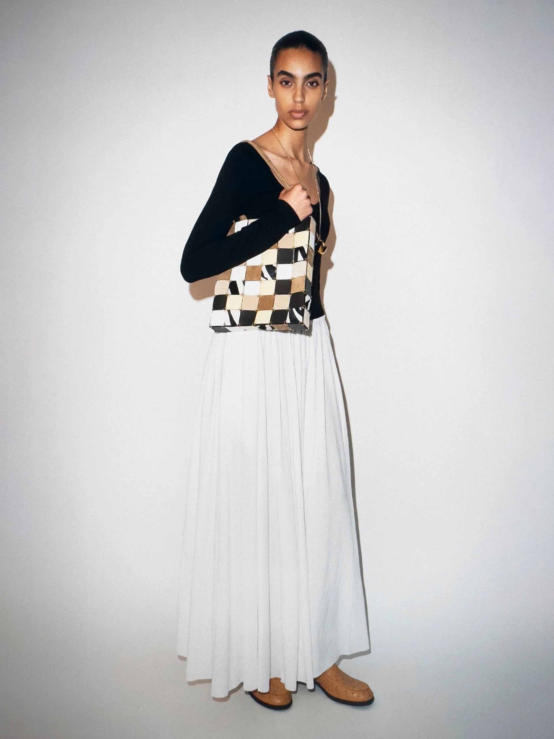 KHAITE - Maxikleid Carlotta für Damen in Schwarz und Weiß - White and Black