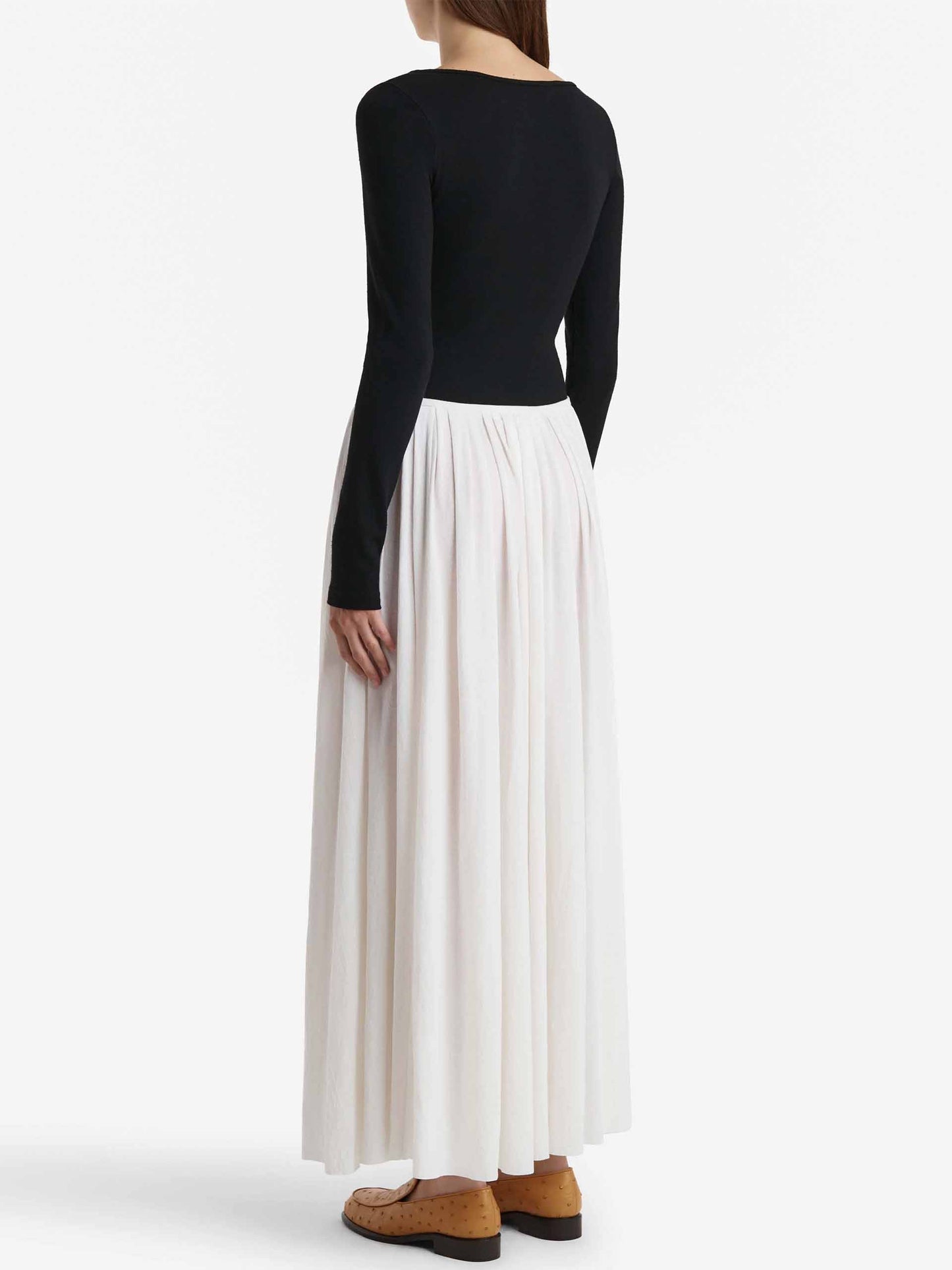 KHAITE - Maxikleid Carlotta für Damen in Schwarz und Weiß - White and Black