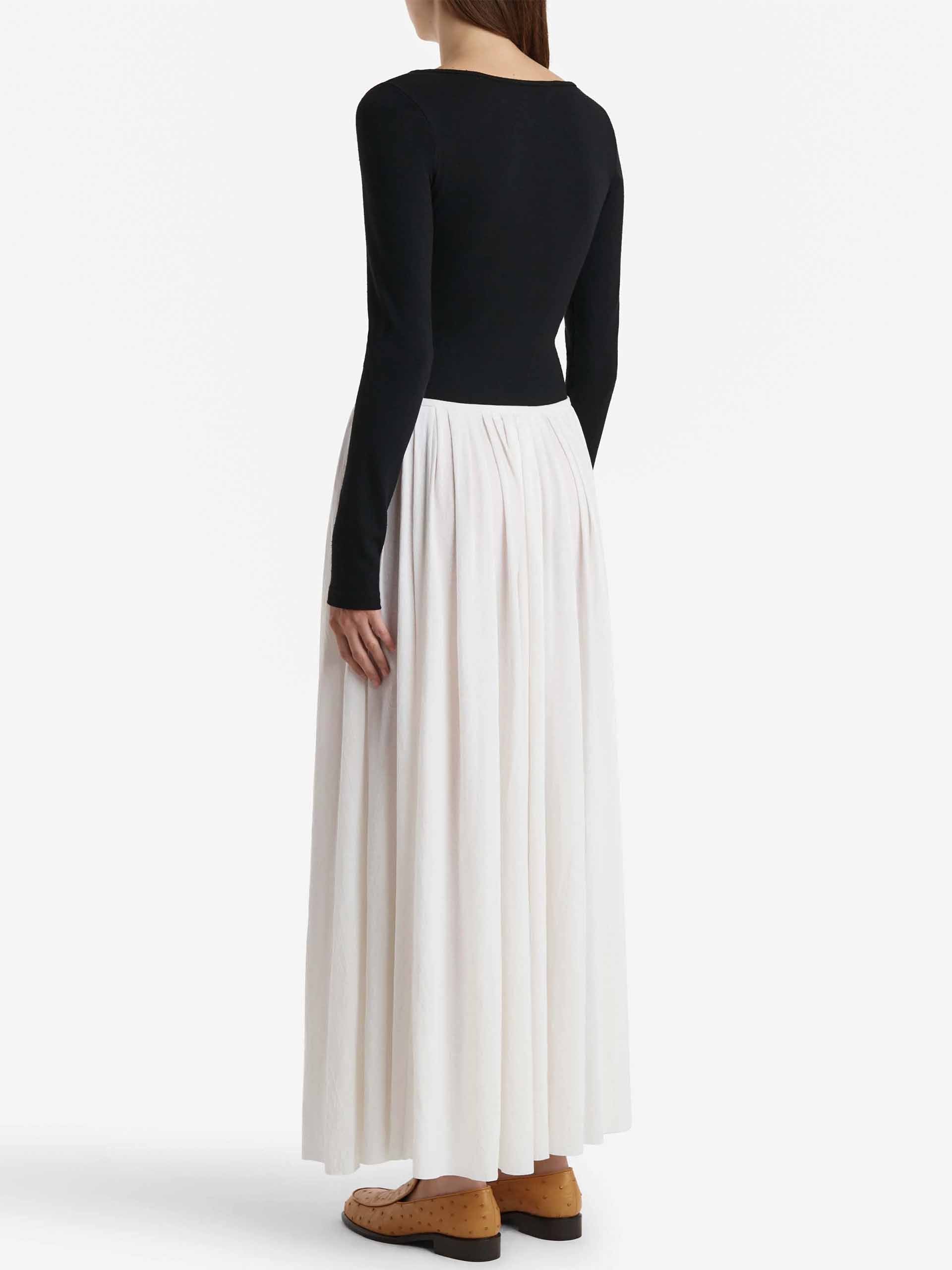 KHAITE - Maxikleid Carlotta für Damen in Schwarz und Weiß - White and Black