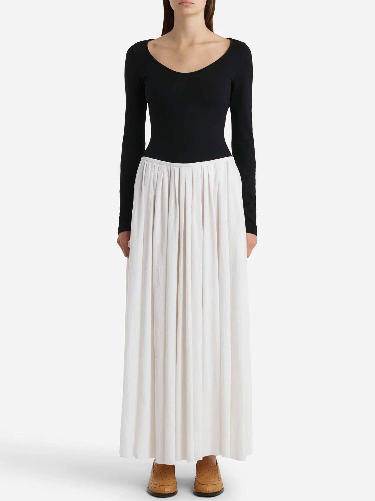 KHAITE - Maxikleid Carlotta für Damen in Schwarz und Weiß - White and Black