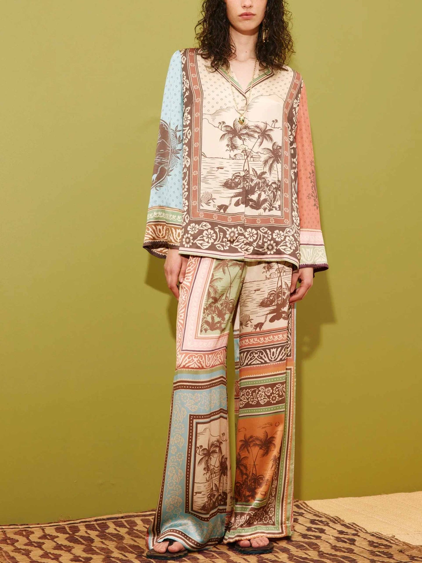 ALEMAIS - Hose Alberta aus Seide für Damen