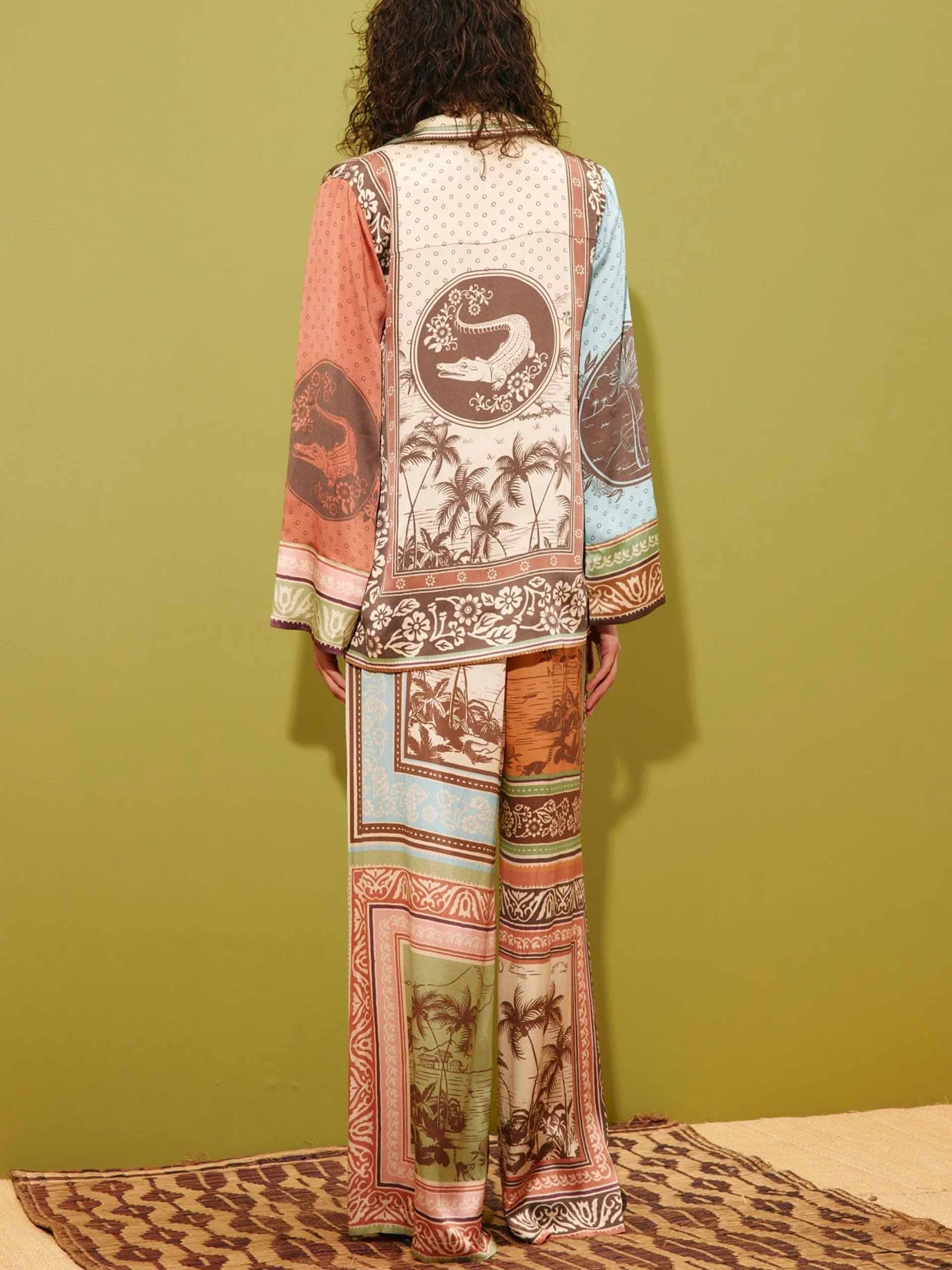 ALEMAIS - Hose Alberta aus Seide für Damen