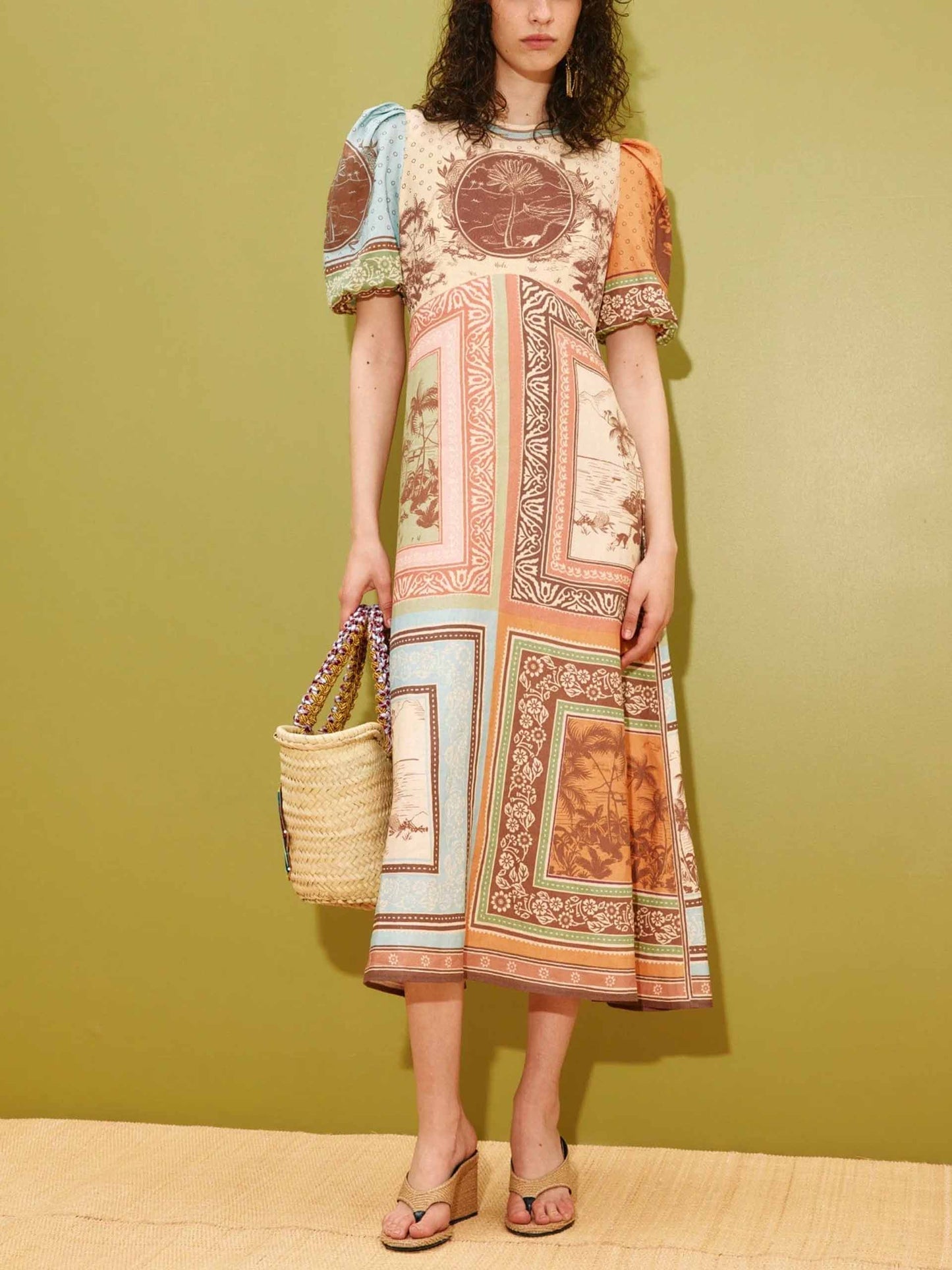 ALEMAIS - Midikleid Alberta aus Leinen für Damen