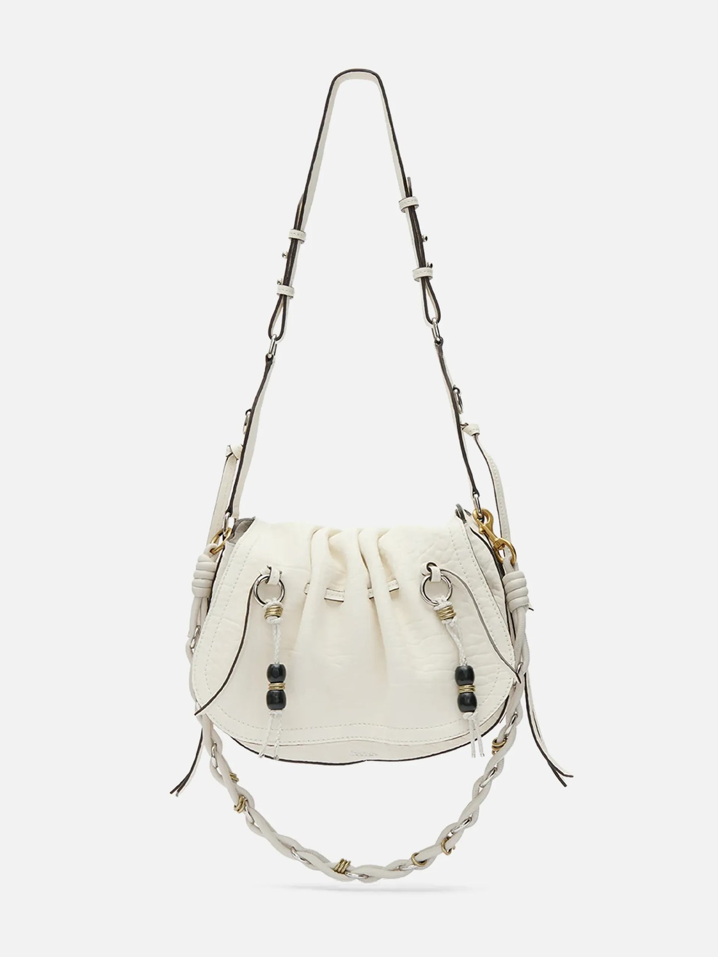 ISABEL MARANT - Schultertasche Bolton Shoulder Bag aus Leder in Off White - Chalk