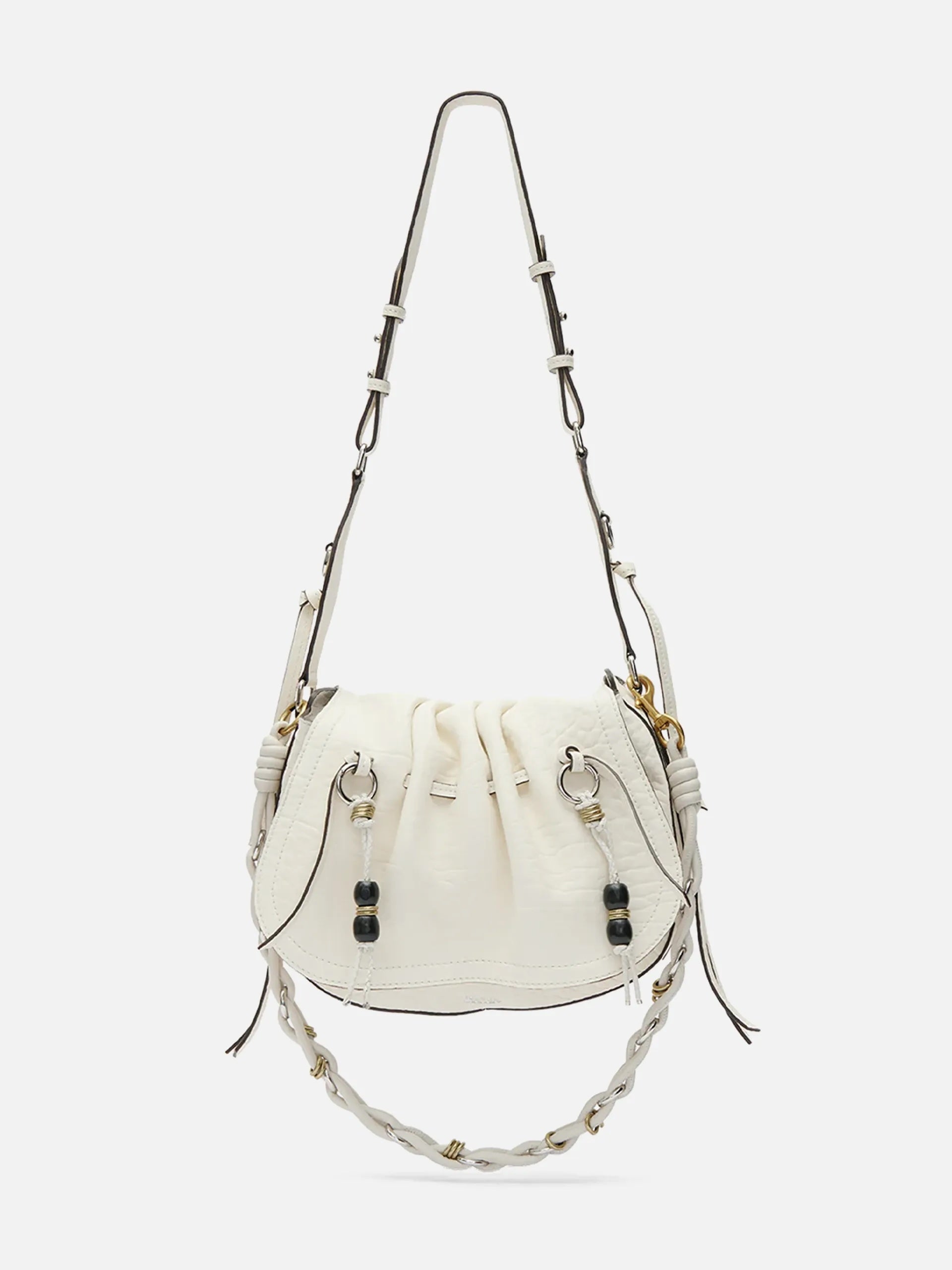 ISABEL MARANT - Schultertasche Bolton Shoulder Bag aus Leder in Off White - Chalk