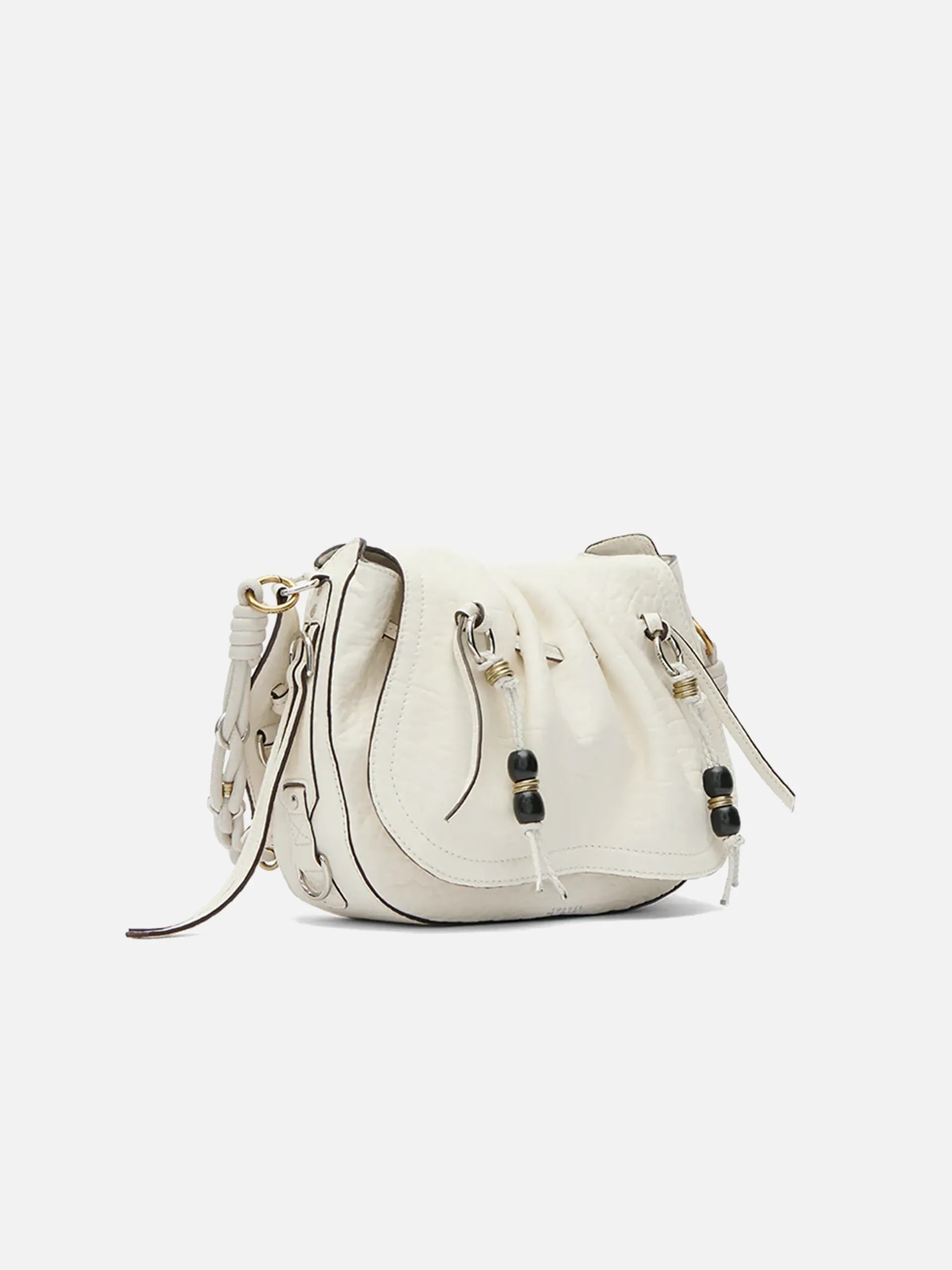ISABEL MARANT - Schultertasche Bolton Shoulder Bag aus Leder in Off White - Chalk