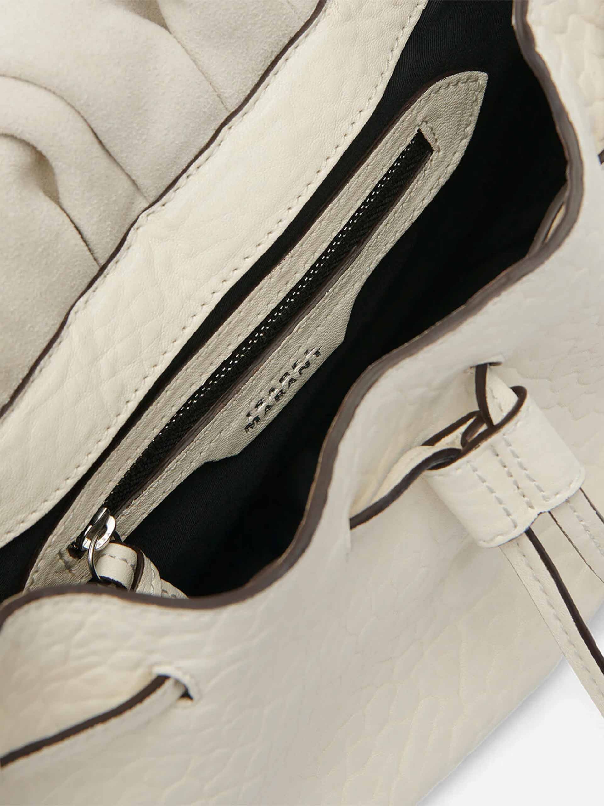 ISABEL MARANT - Schultertasche Bolton Shoulder Bag aus Leder in Off White - Chalk