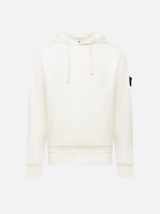 STONE ISLAND - Hoodie mit Kompass-Patch für Herren in Ecru