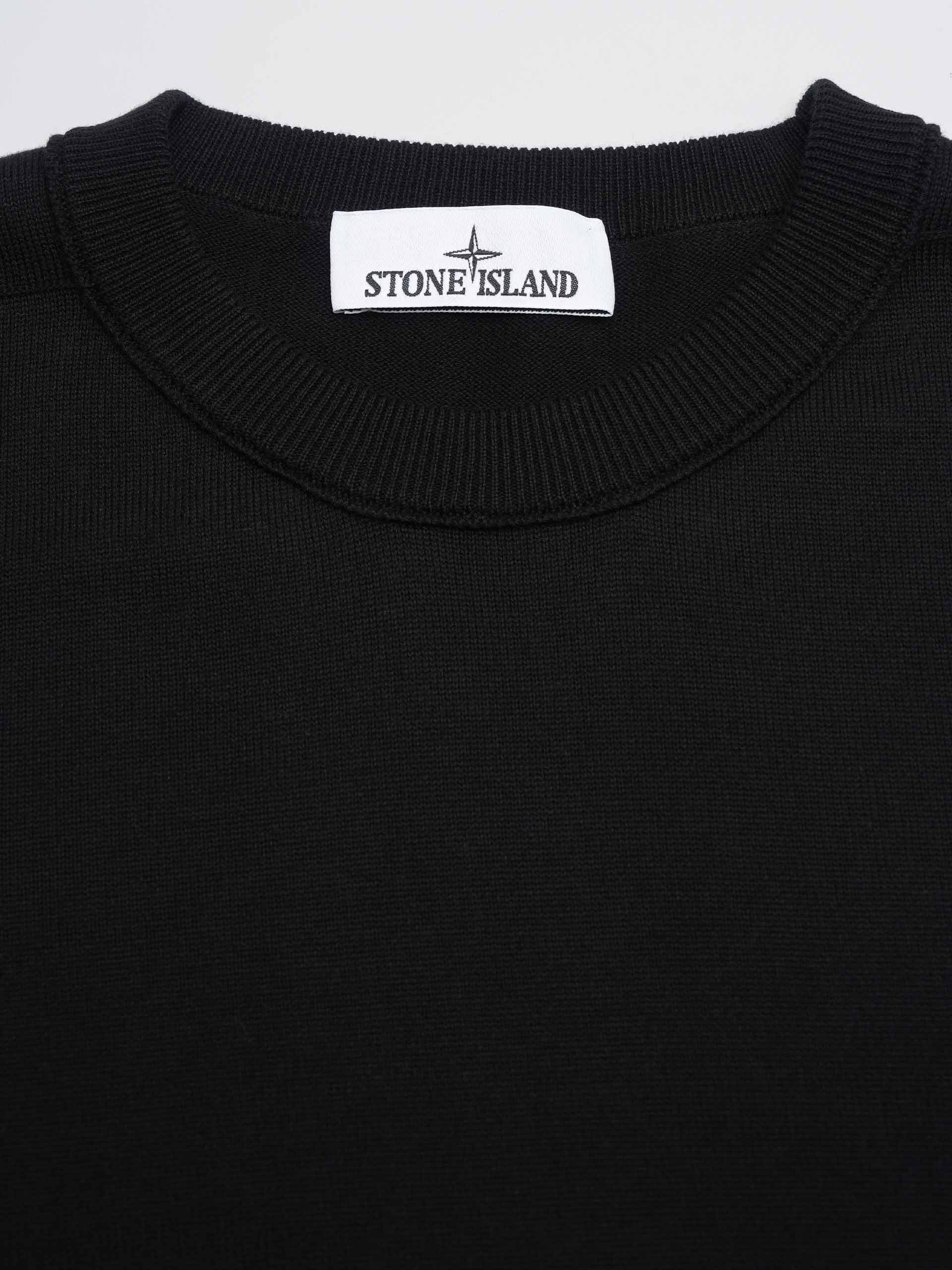 STONE ISLAND - Strickpullover aus Baumwolle für Herren Schwarz - Black