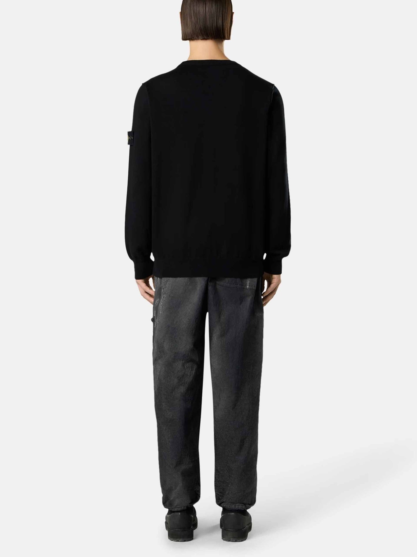 STONE ISLAND - Strickpullover aus Baumwolle für Herren in Schwarz - Black