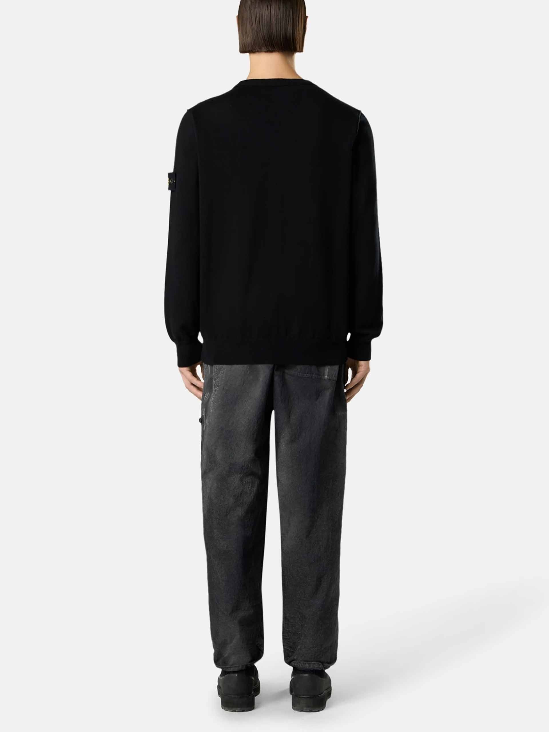 STONE ISLAND - Strickpullover aus Baumwolle für Herren in Schwarz - Black