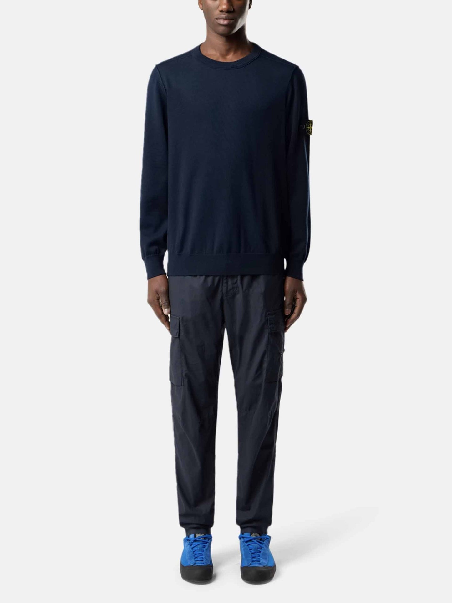 STONE ISLAND - Strickpullover aus Baumwolle für Herren in Navyblau - Navy blue