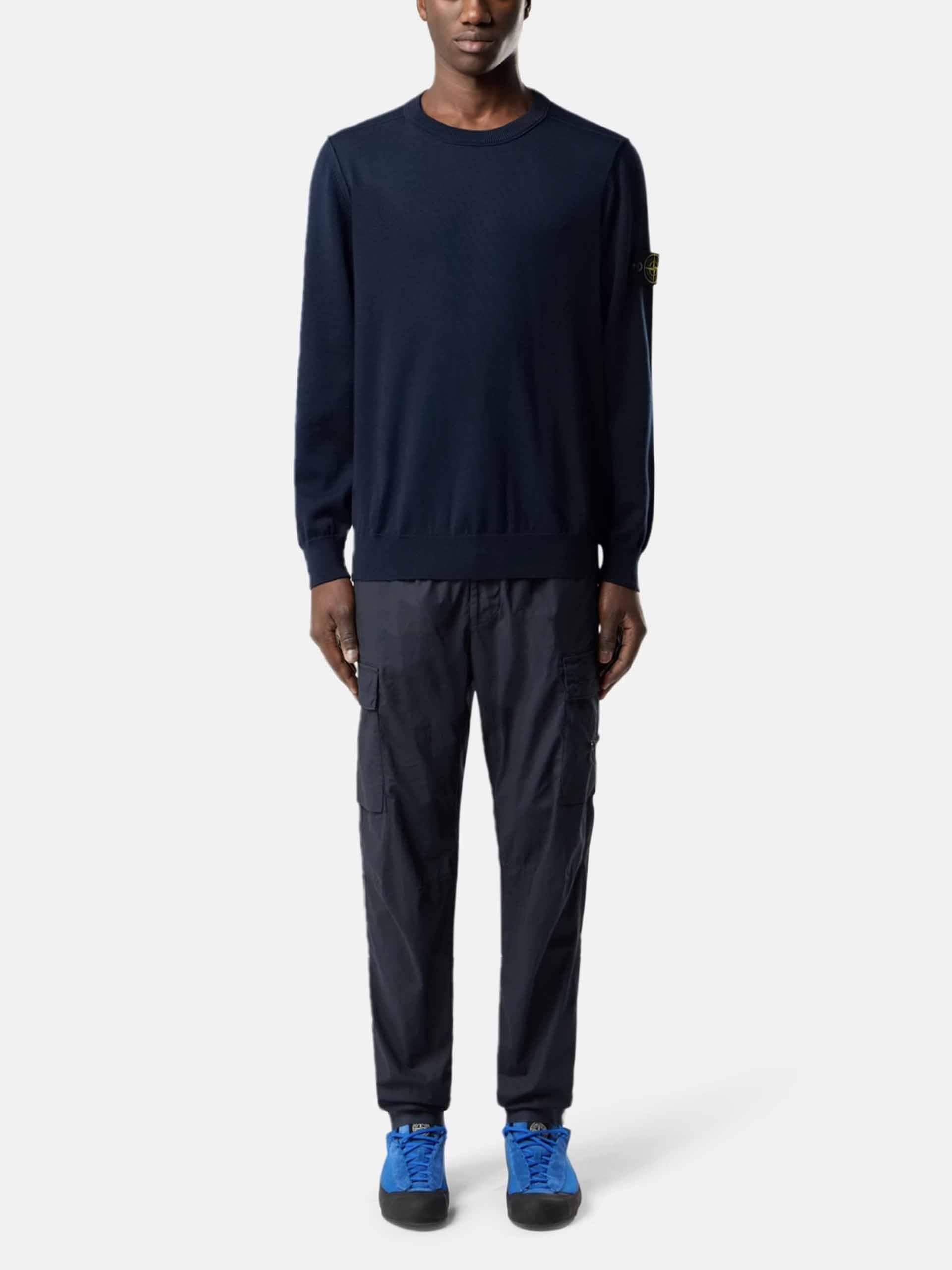 STONE ISLAND - Strickpullover aus Baumwolle für Herren in Navyblau - Navy blue