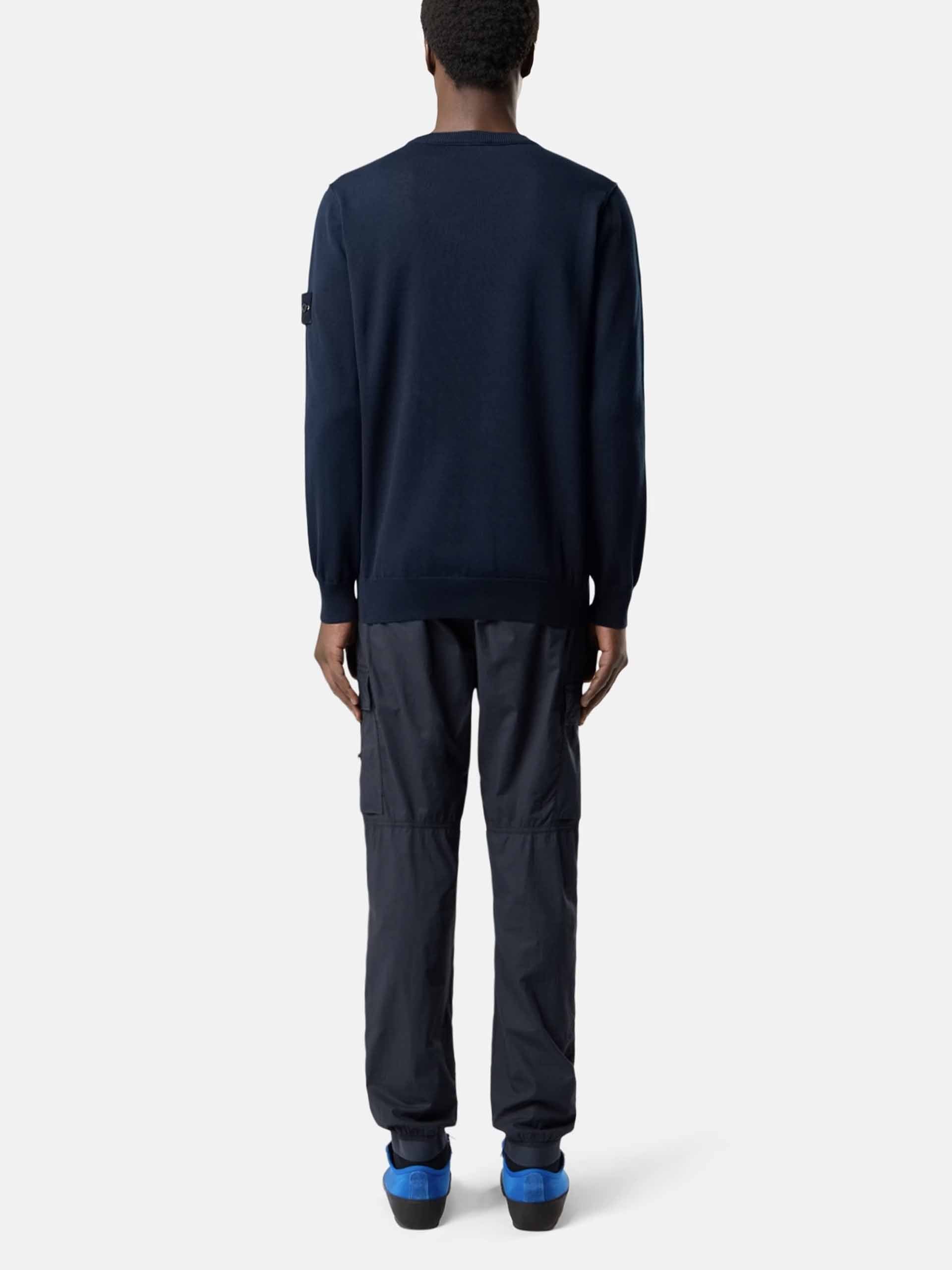 STONE ISLAND - Strickpullover aus Baumwolle für Herren in Navyblau - Navy blue