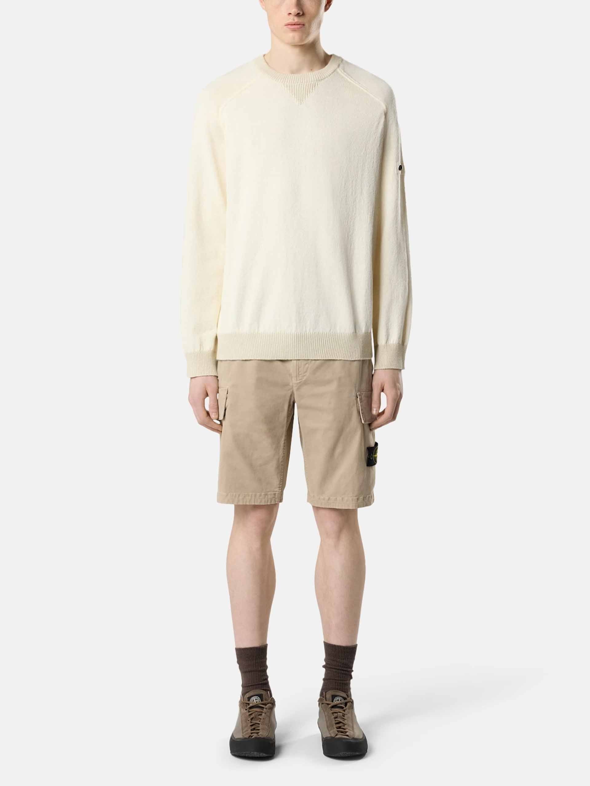 STONE ISLAND - Cargoshorts mit Logo-Patch für Herren in Sand Beige
