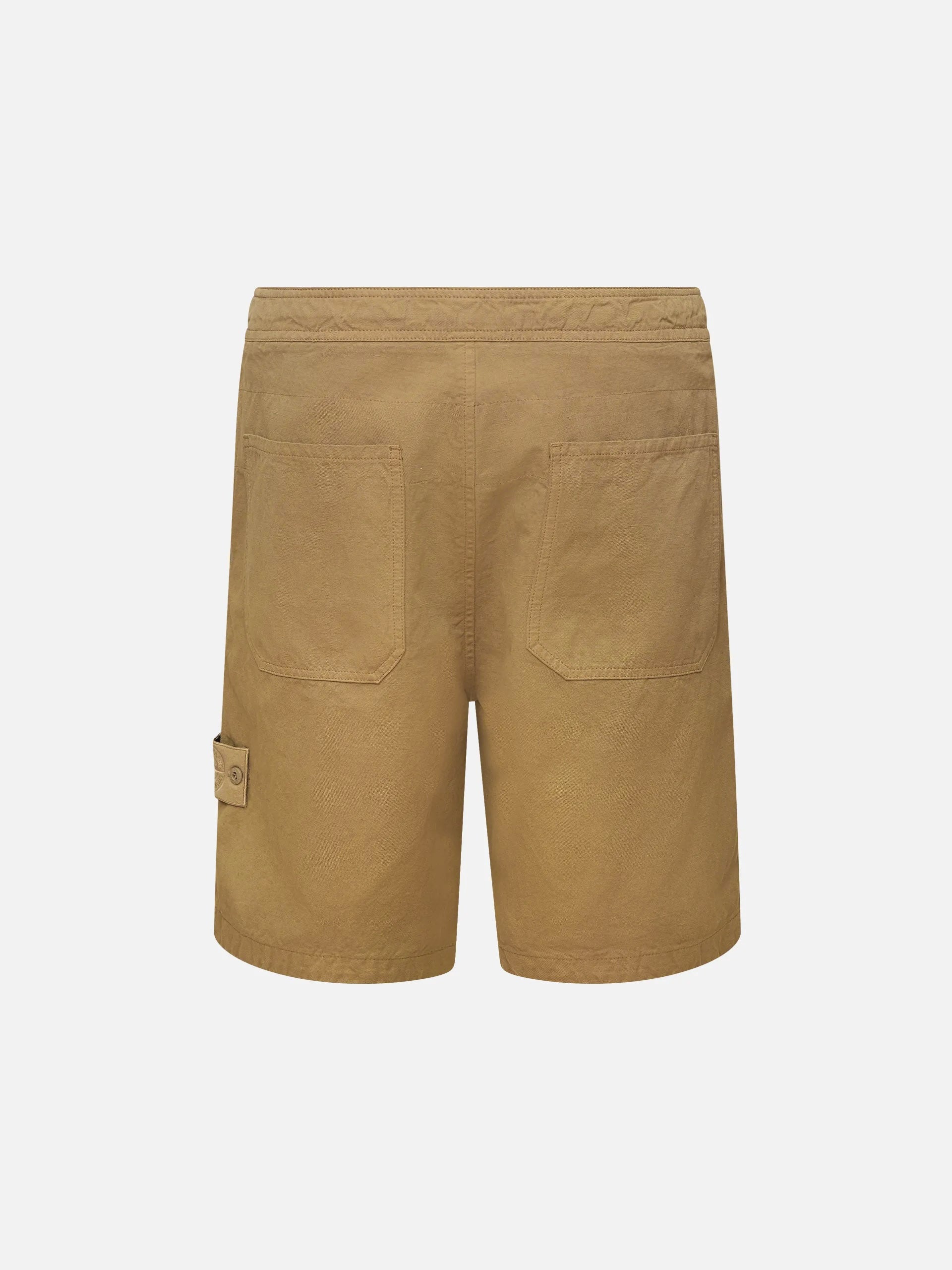 STONE ISLAND - Ghost Piece Shorts aus Leinen-Mix für Herren