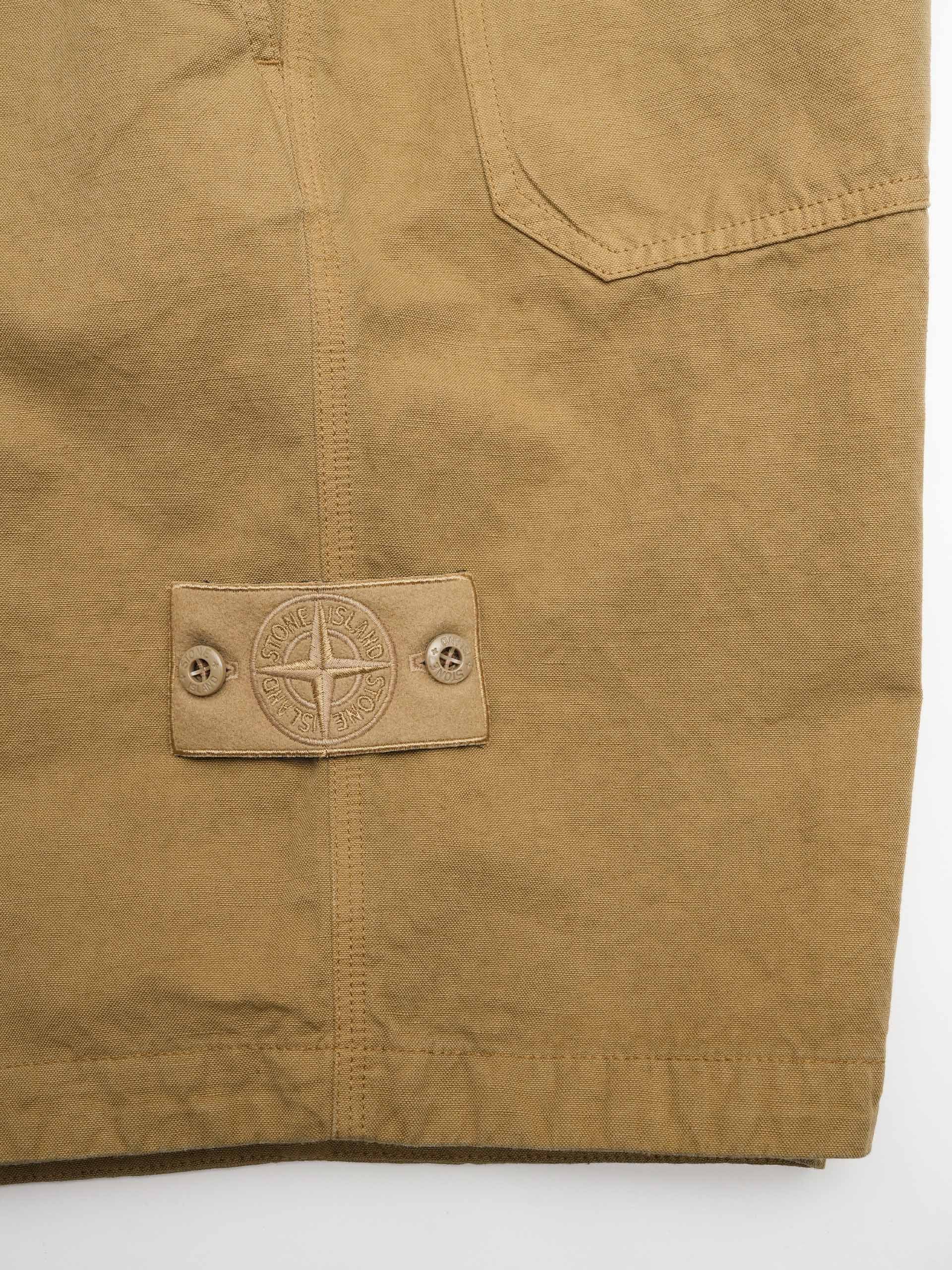 STONE ISLAND - Ghost Piece Shorts aus Leinen-Mix für Herren