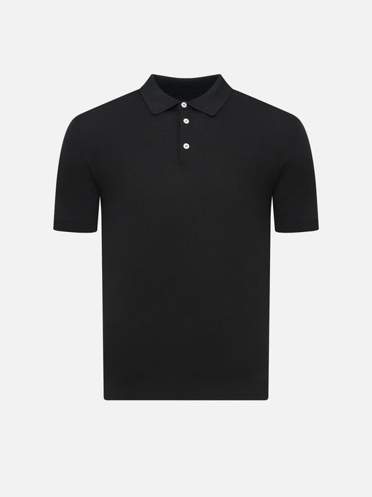 Strickpolo aus Seiden-Mix für Herren