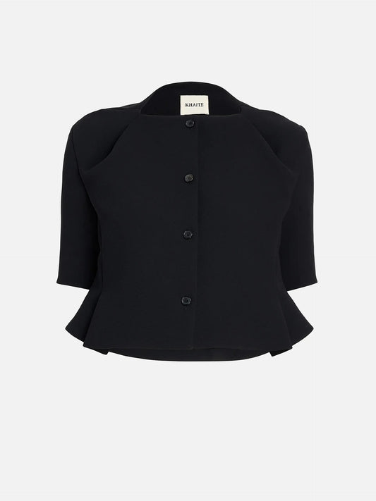 KHAITE - Jacke Franc aus Crêpe für Damen Schwarz - Black