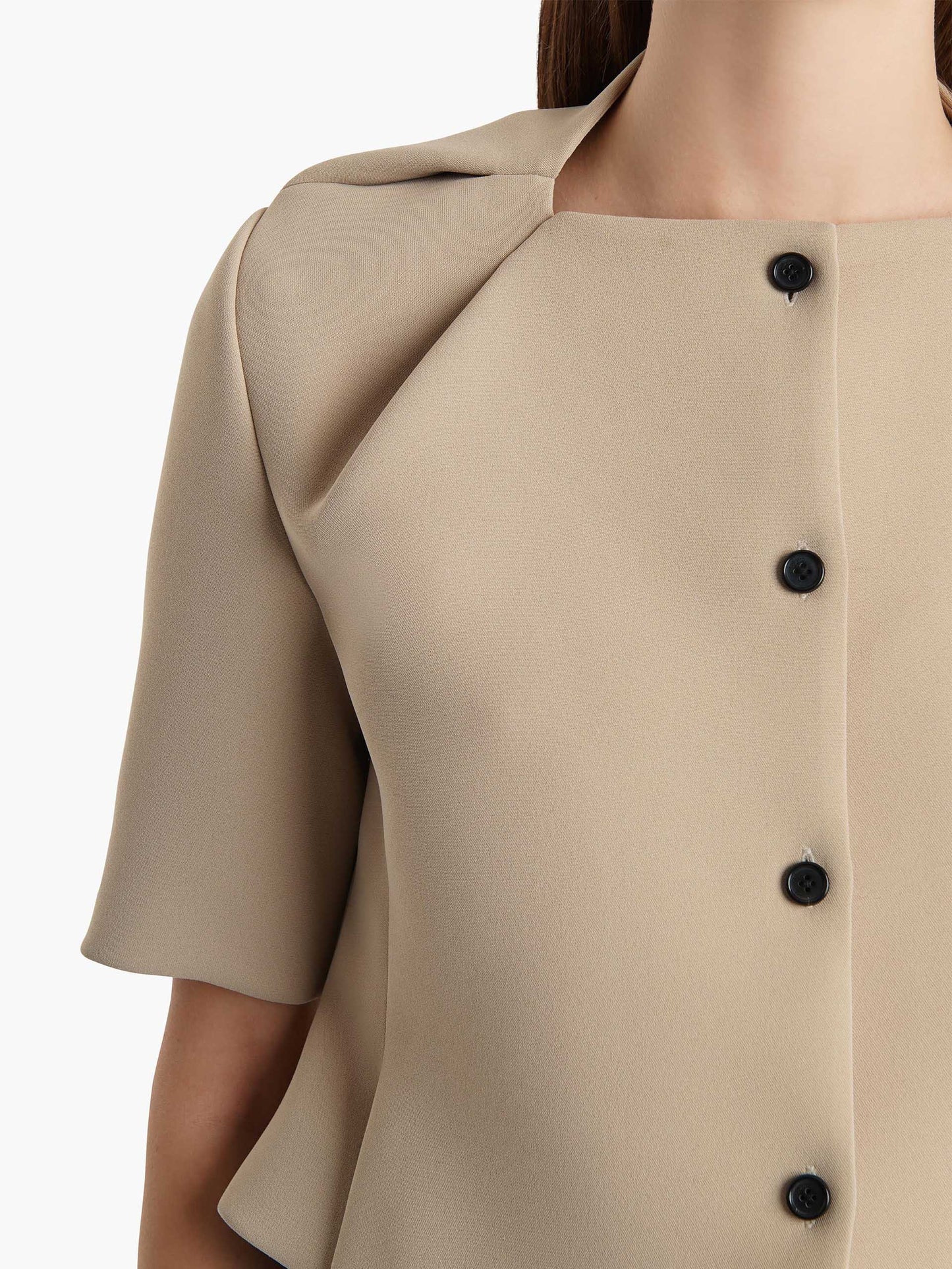 KHAITE - Jacke Franc aus Crêpe für Damen Hellbeige - Light beige