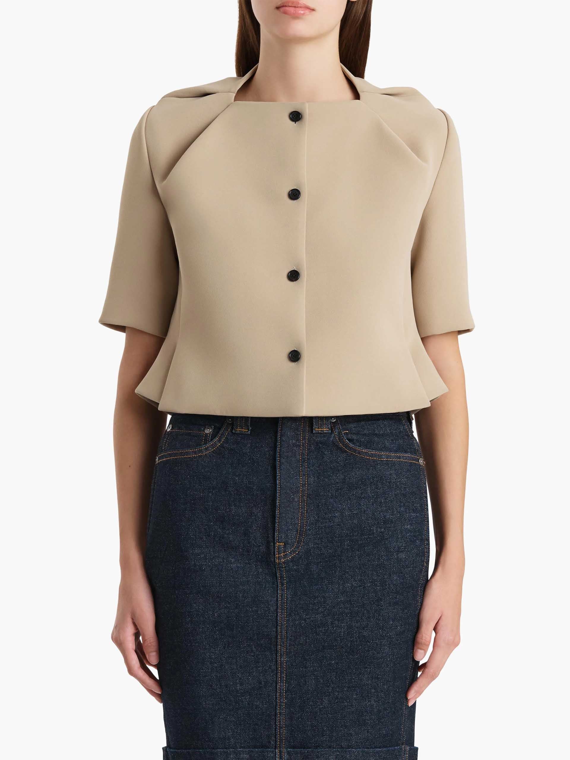 KHAITE - Jacke Franc aus Crêpe für Damen Hellbeige - Light beige