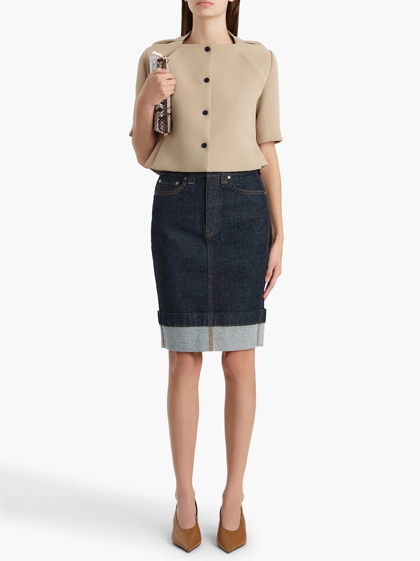 KHAITE - Jacke Franc aus Crêpe für Damen Hellbeige - Light beige